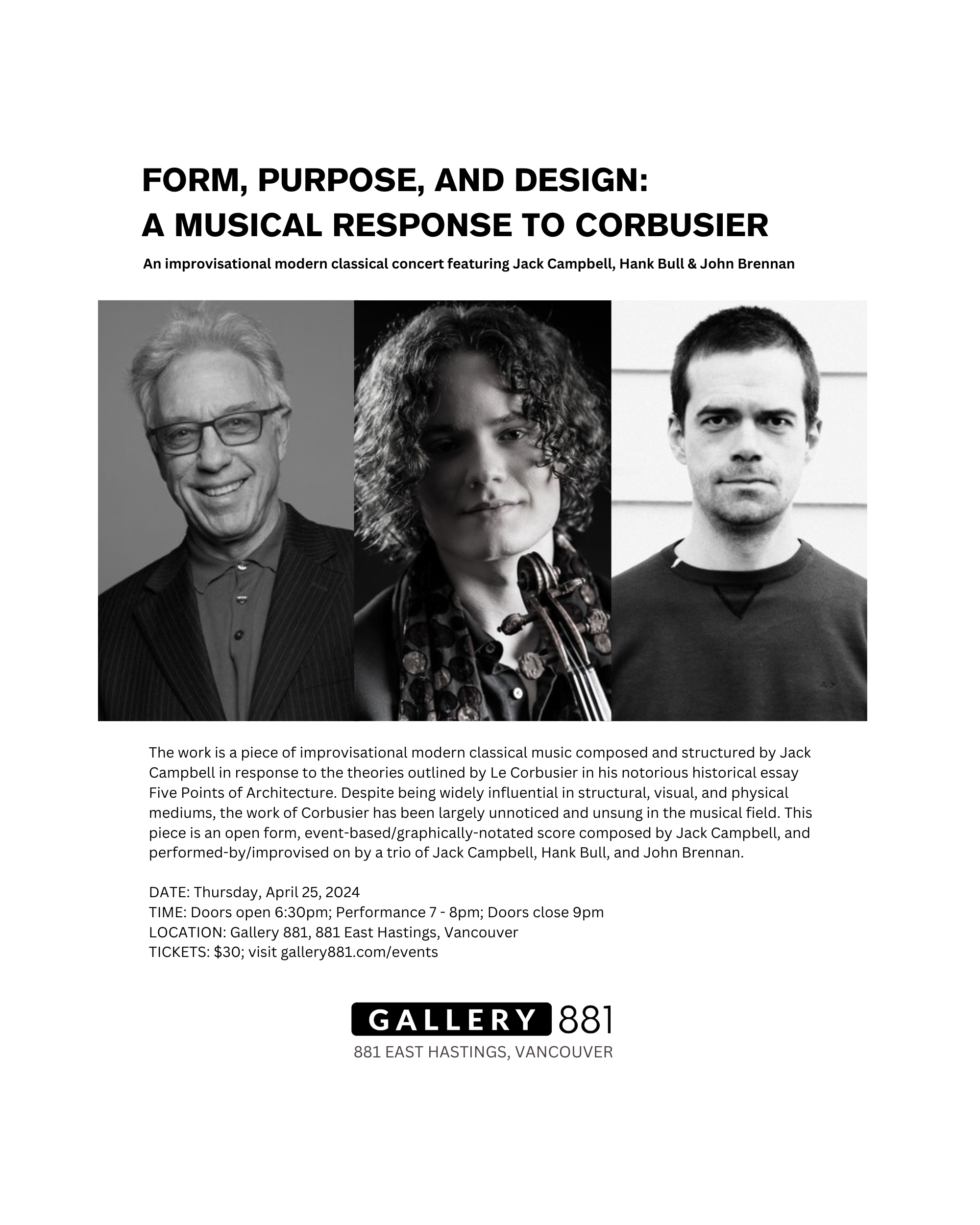 Form, Purpose, and Design: A Musical Response to Corbusier