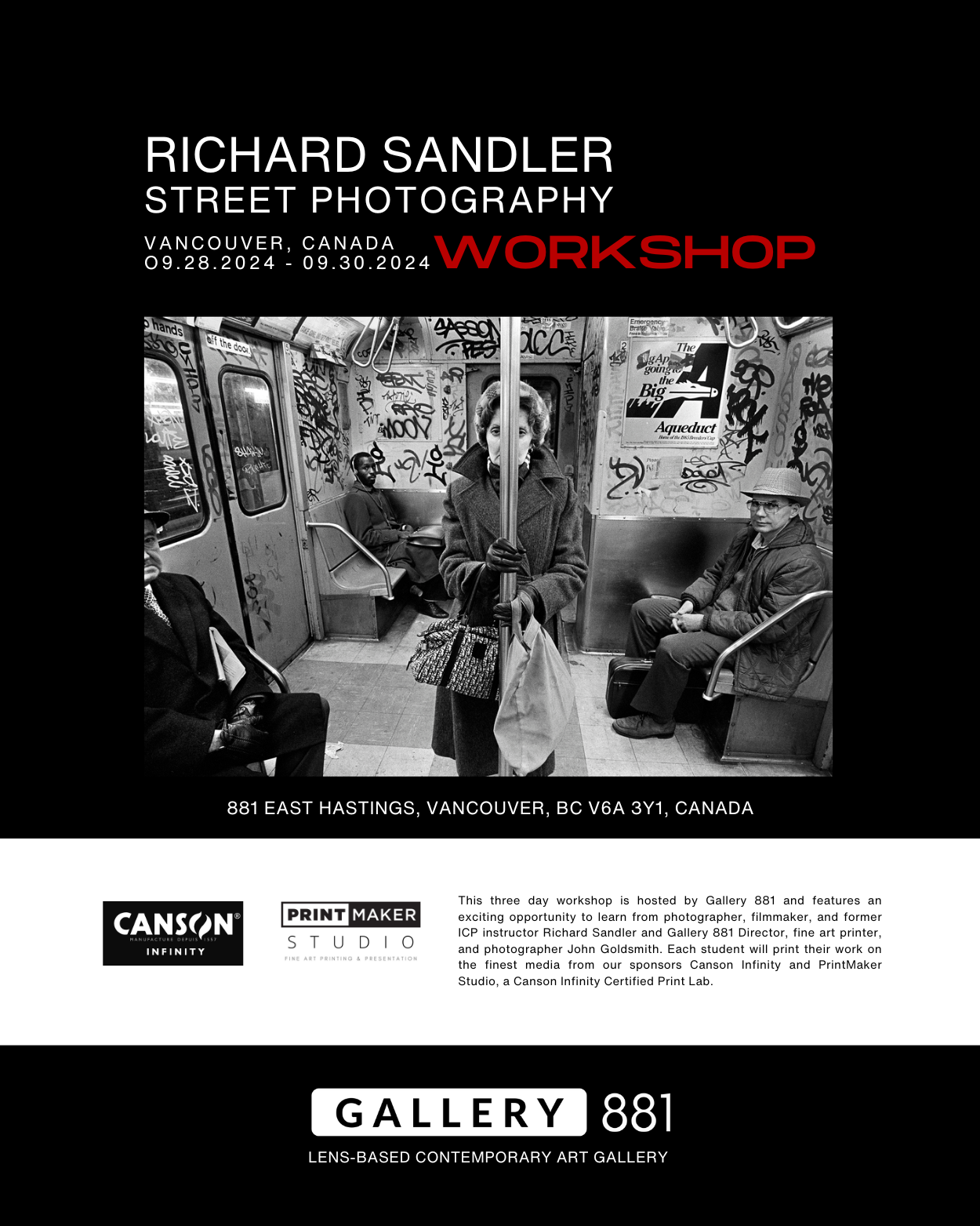 Richard Sandler Street Photography Workshop at Gallery 881