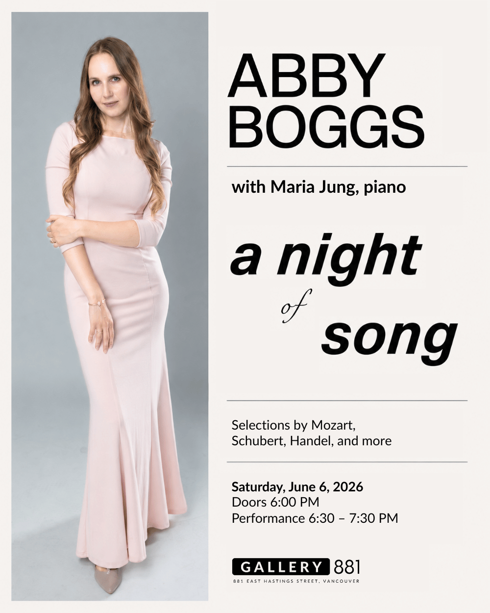 A Night of Song Concert with Abby Boggs