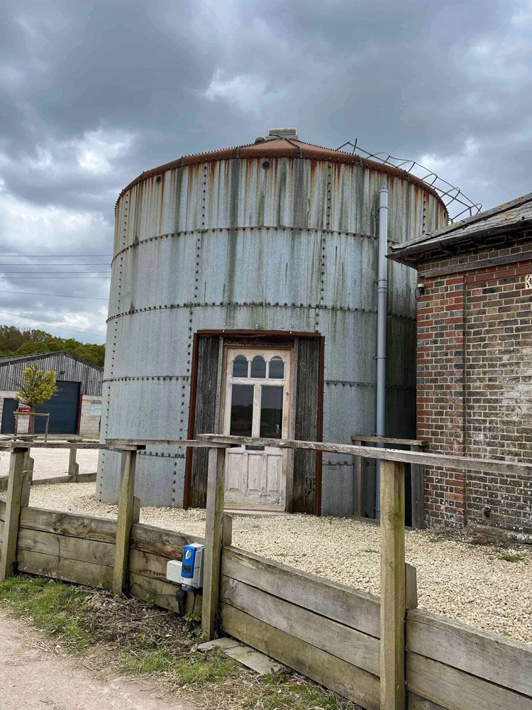 The Silo- loo, toilet facilities adjacent to the overflow car park