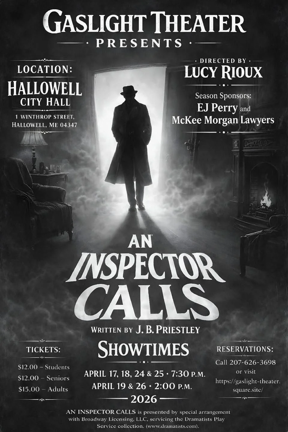 Gaslight Theater presents “An Inspector Calls”