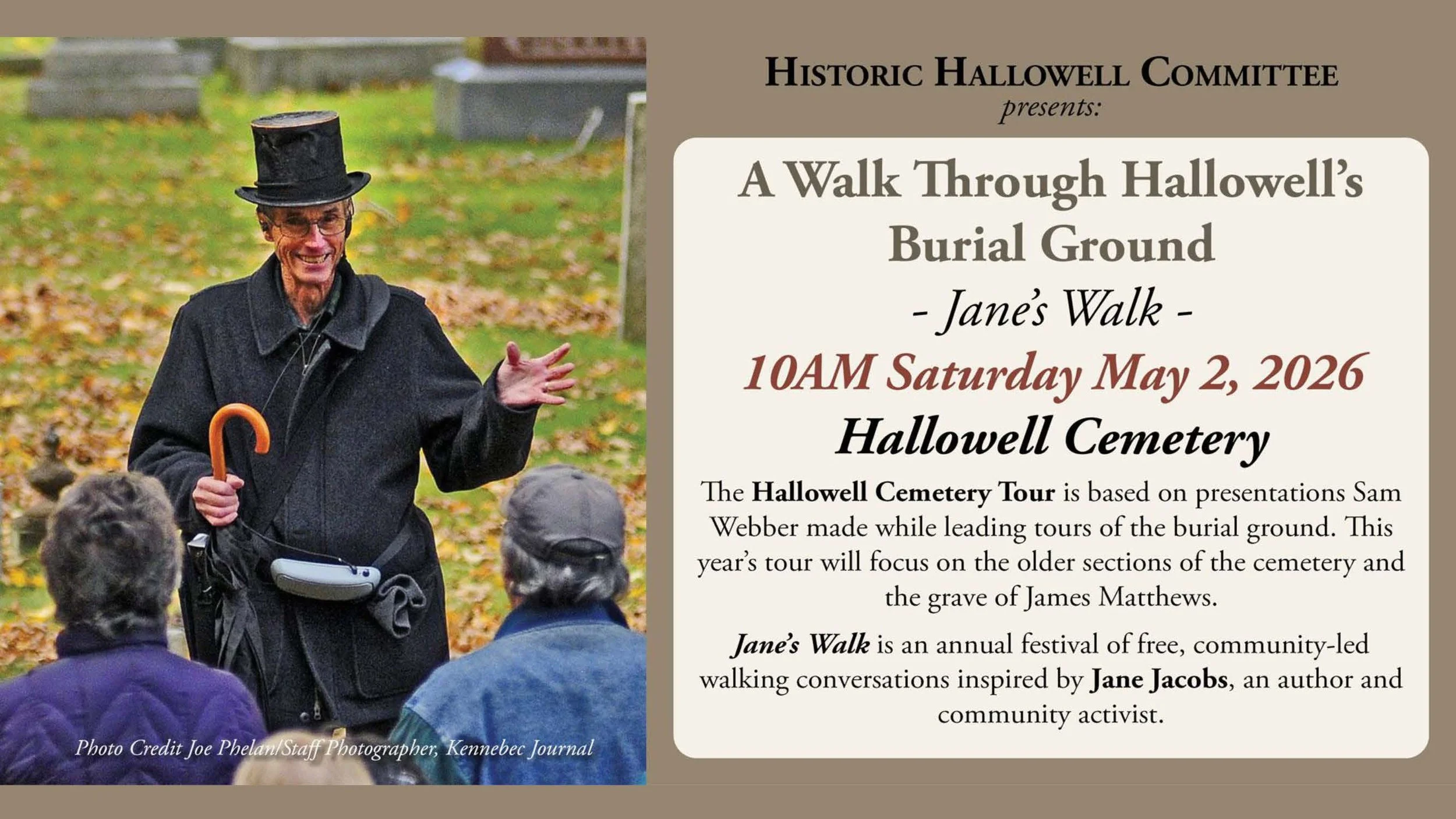 Hallowell Cemetery Tour (Jane’s Walk)