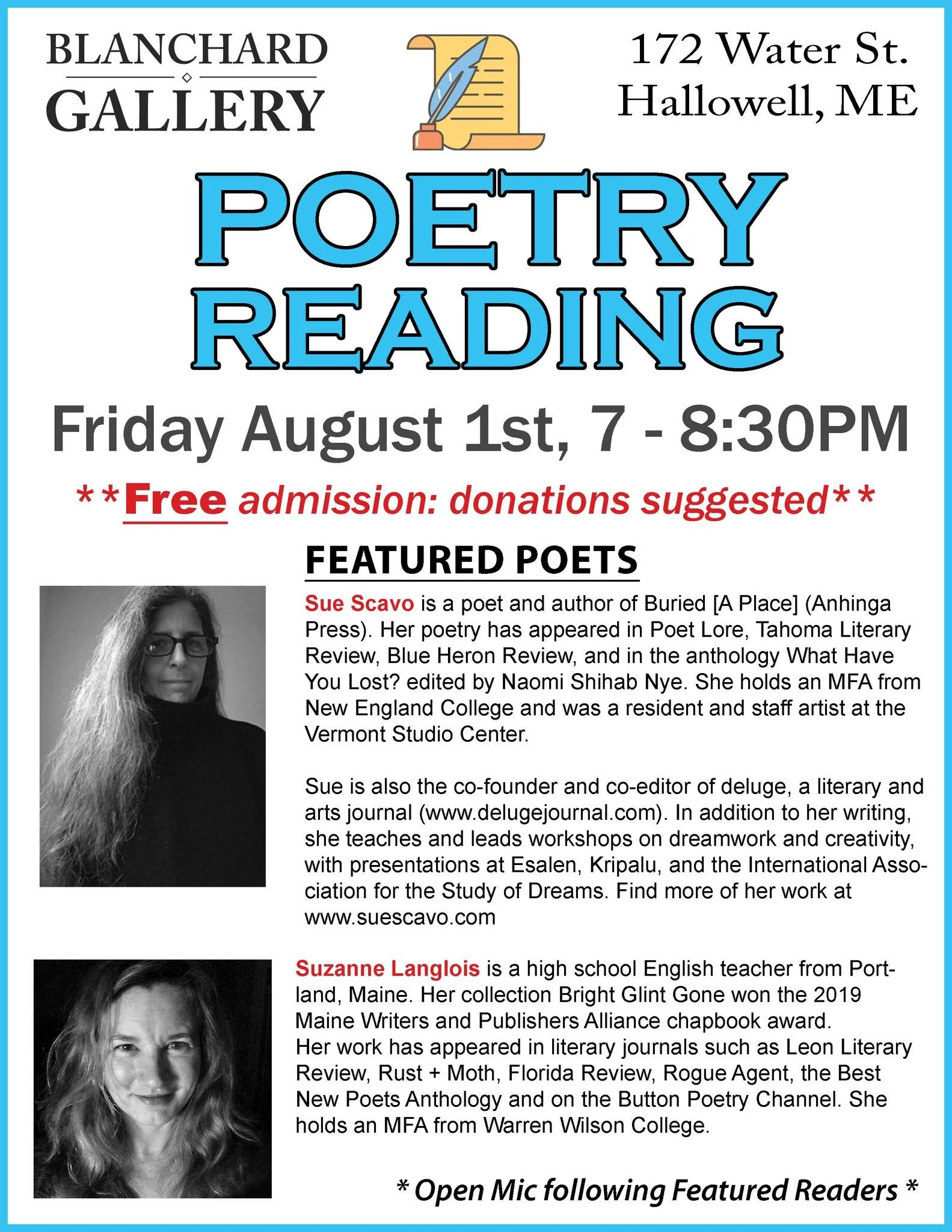 Poetry Reading at The Blanchard Gallery