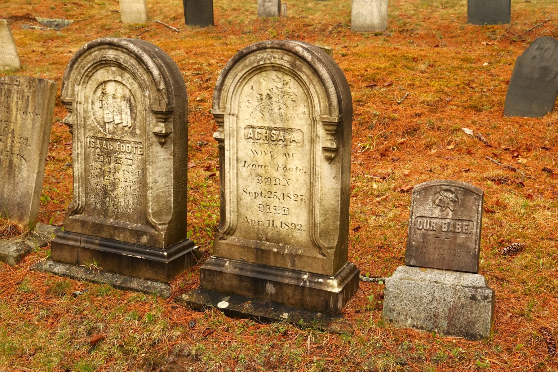 "Our Babe", grief preserved in granite. 