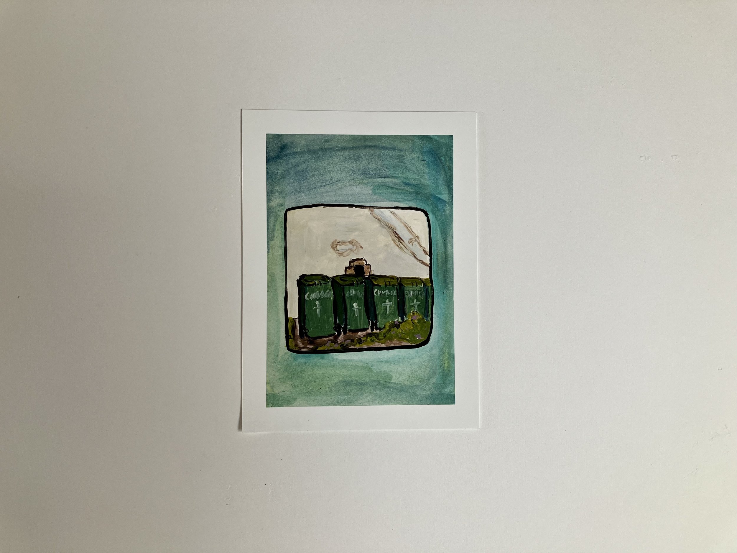 Church Bins Painting Print