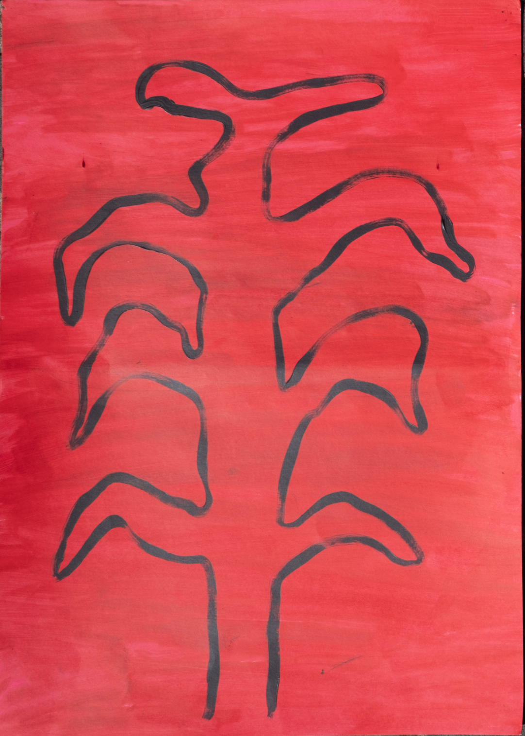 Fennel - A1, acrylic on card