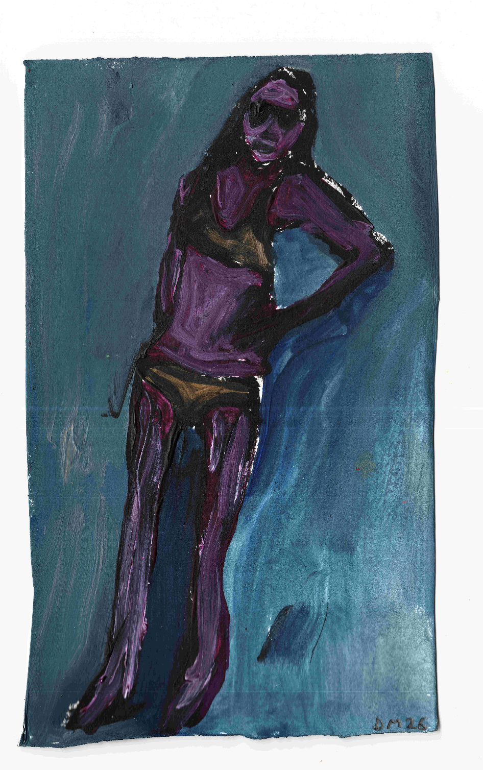 Bikini - 19x11cm, acrylic on card