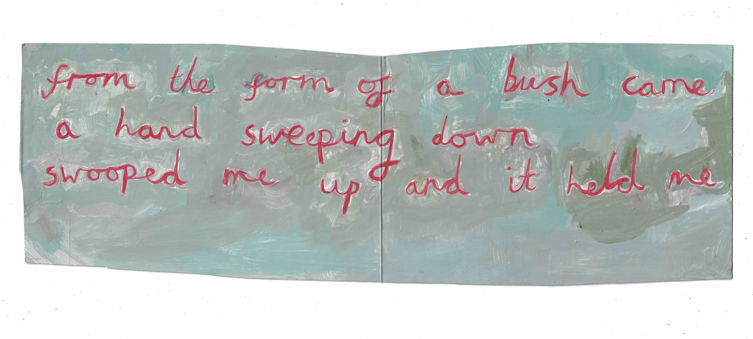 From The Form Of A Bush. 12x38.5cm, acrylic on card