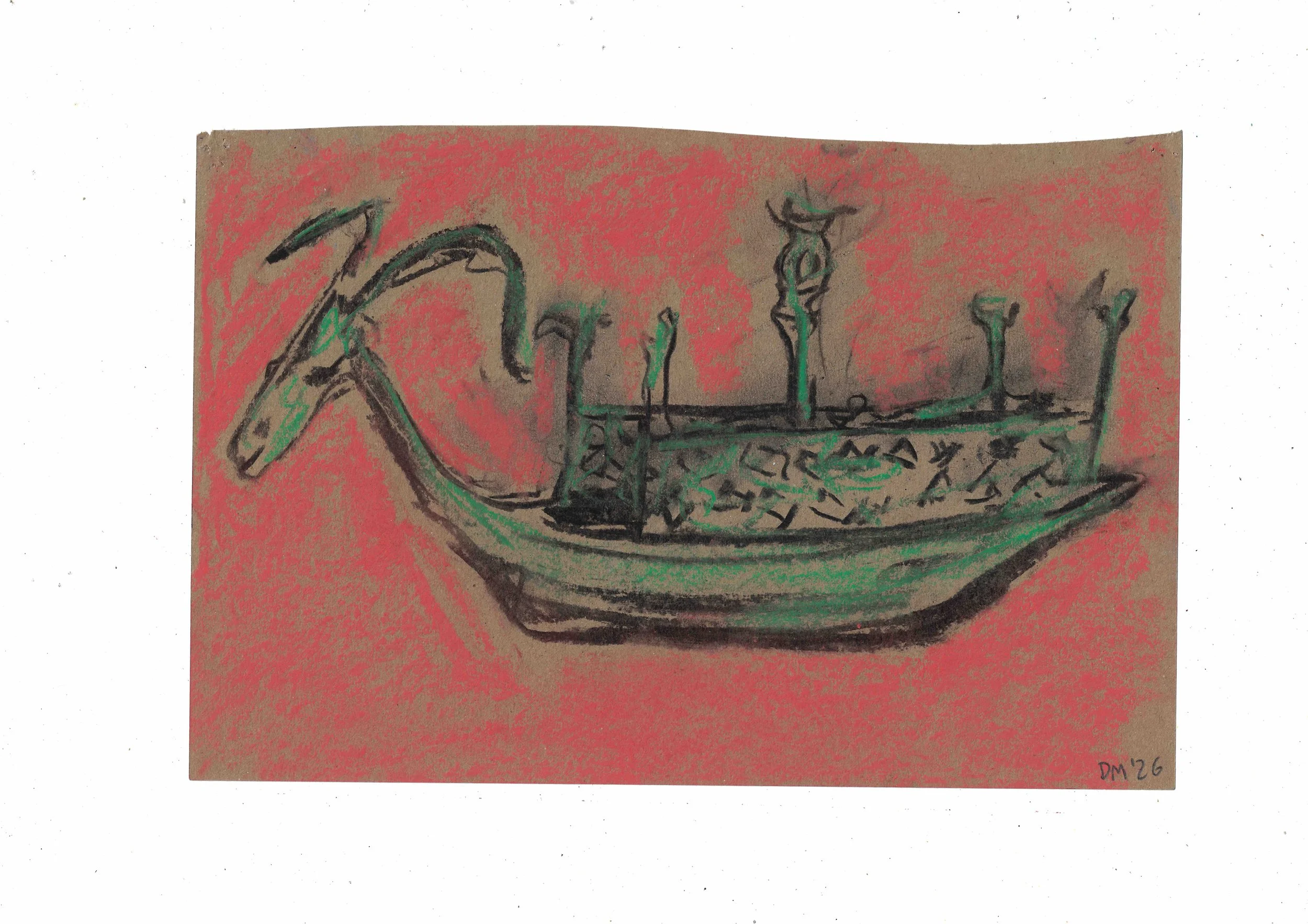 Archaeology 1 - 21x31cm, chalk pastel on paper