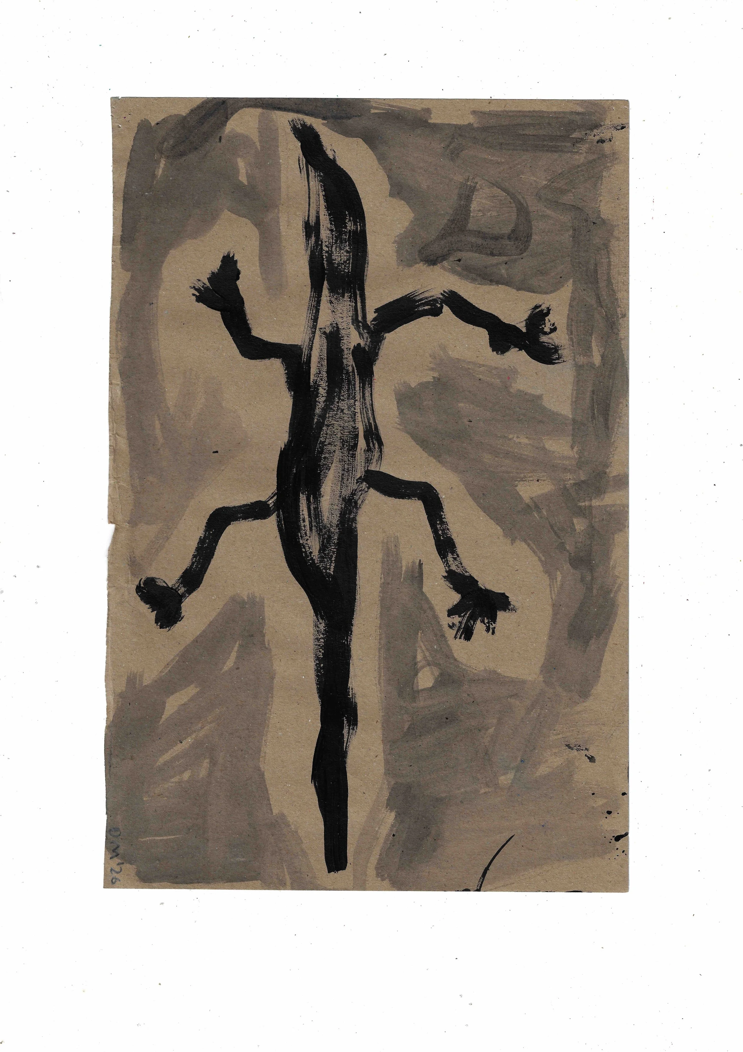 Lizard - 21x31cm, acrylic on paper