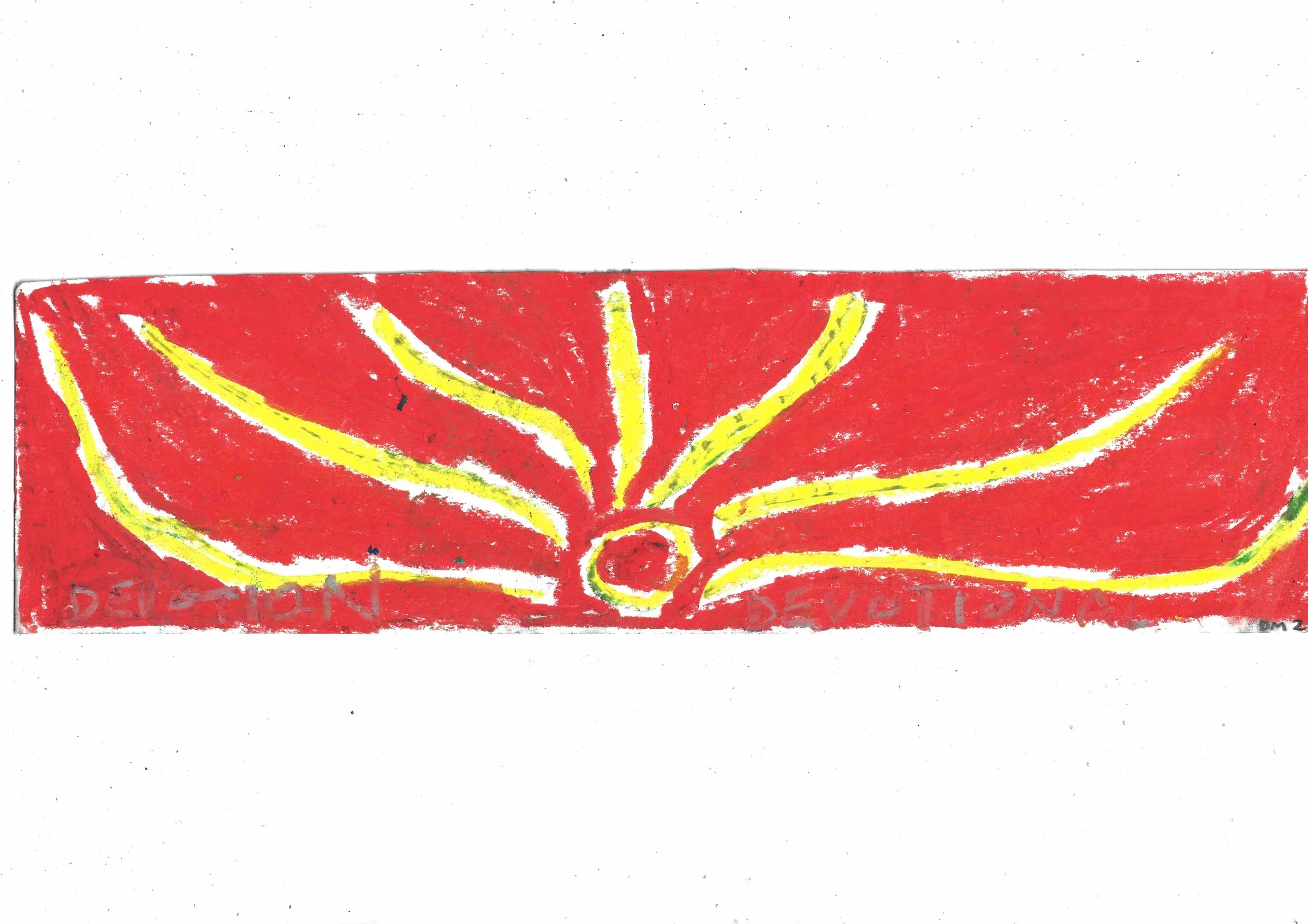 Devotion/Devotional - 41x11cm, oil pastel on card