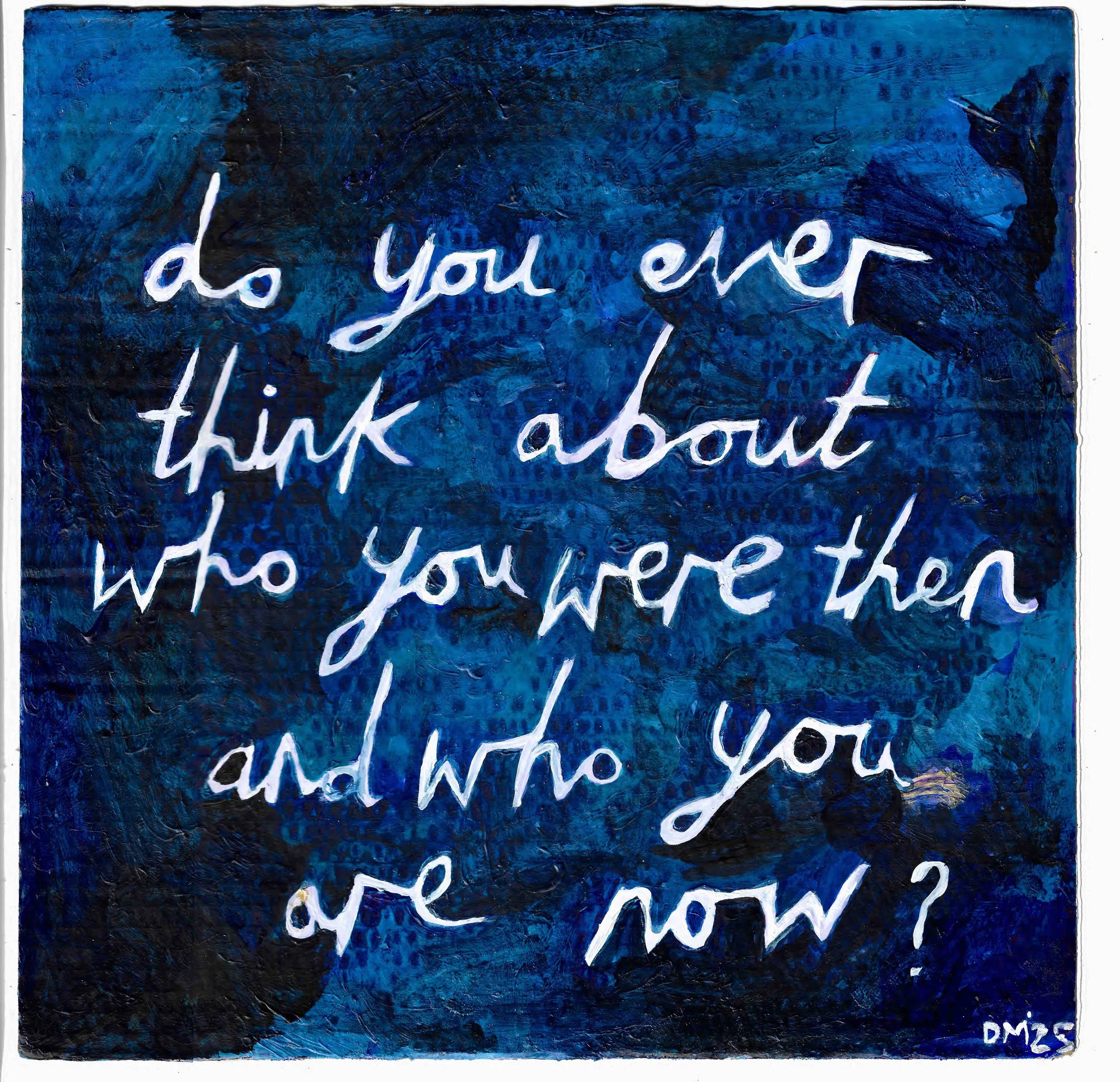 Commissioned artwork - a lyric painting for Porridge Radio - 7 Seconds