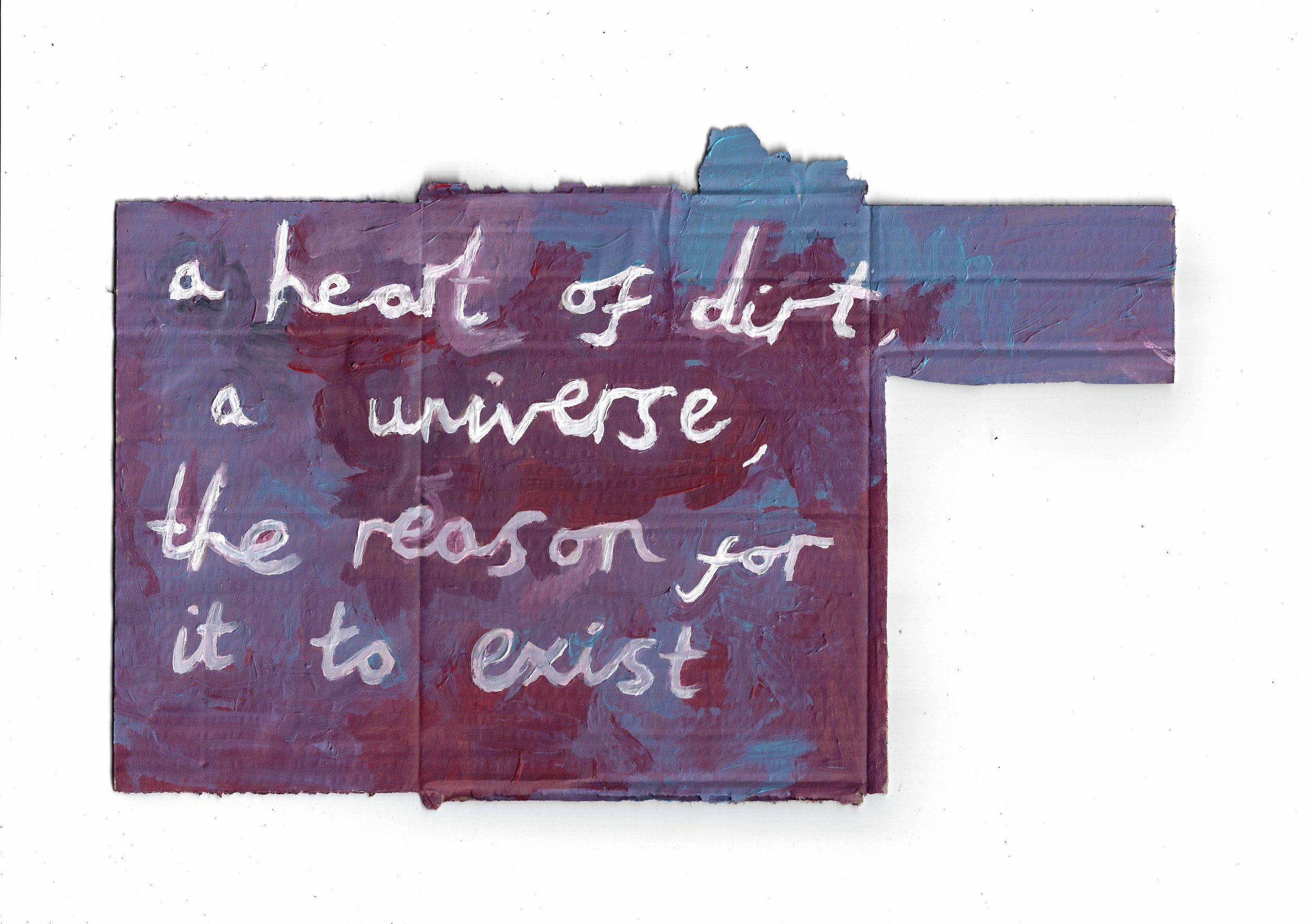 A Heart Of Dirt. 19x33.5cm, acrylic on cardboard