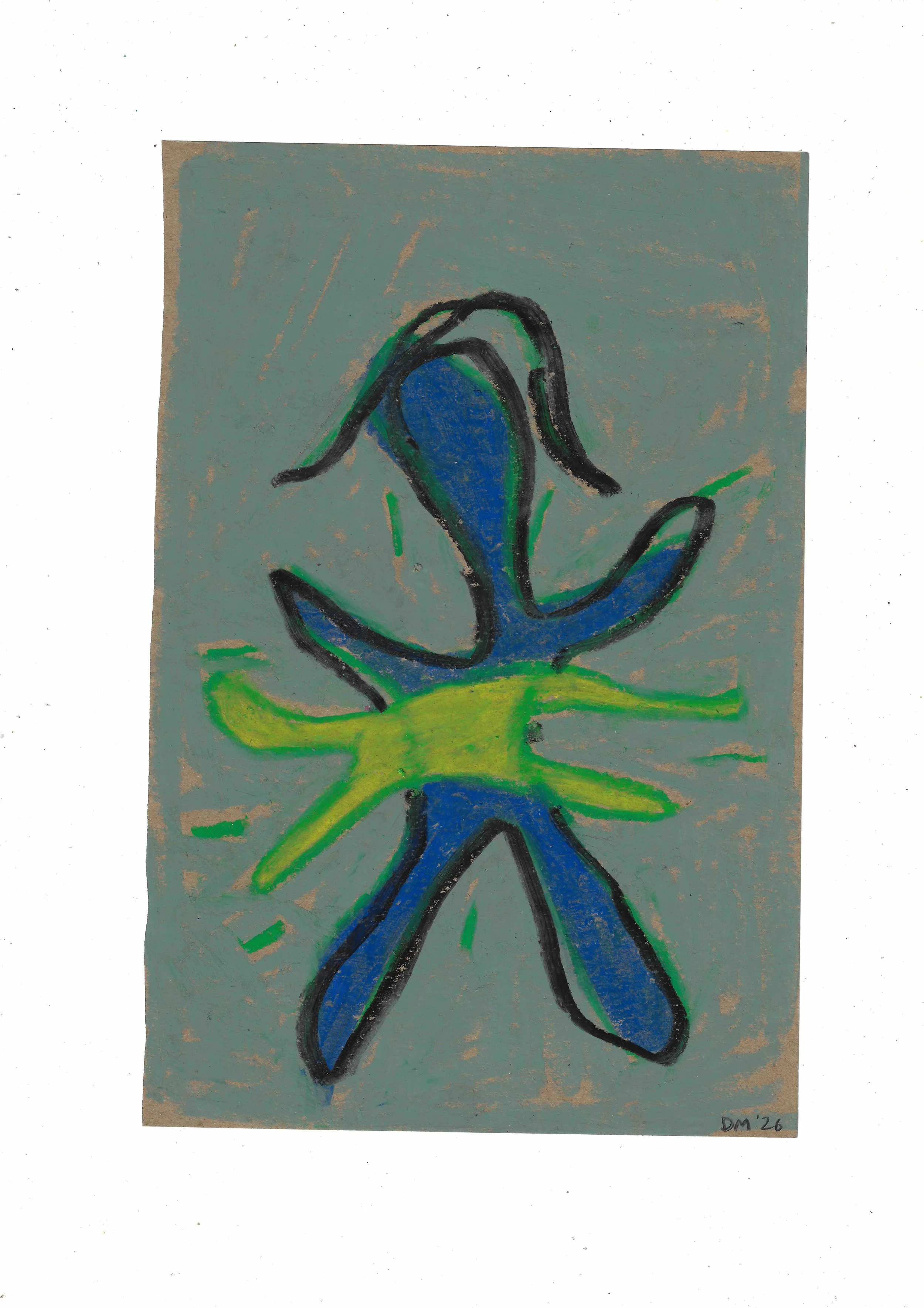 Infinity - 21x31cm, oil pastel on paper
