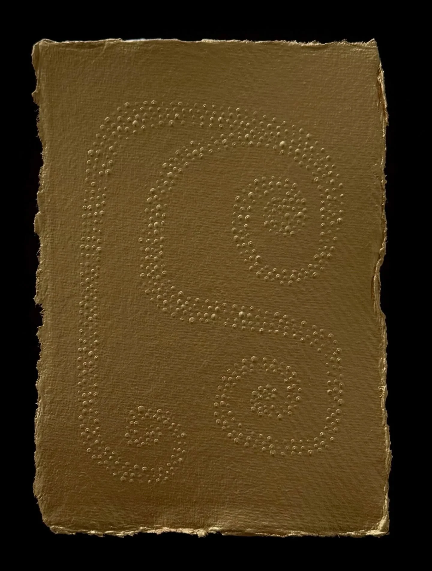 Khadi, Handmade Rag Paper A6, 320g
- &ldquo;Sacred Figure XLIX&rdquo; 2026

#goldart #texturedpainting #caribbeanartist