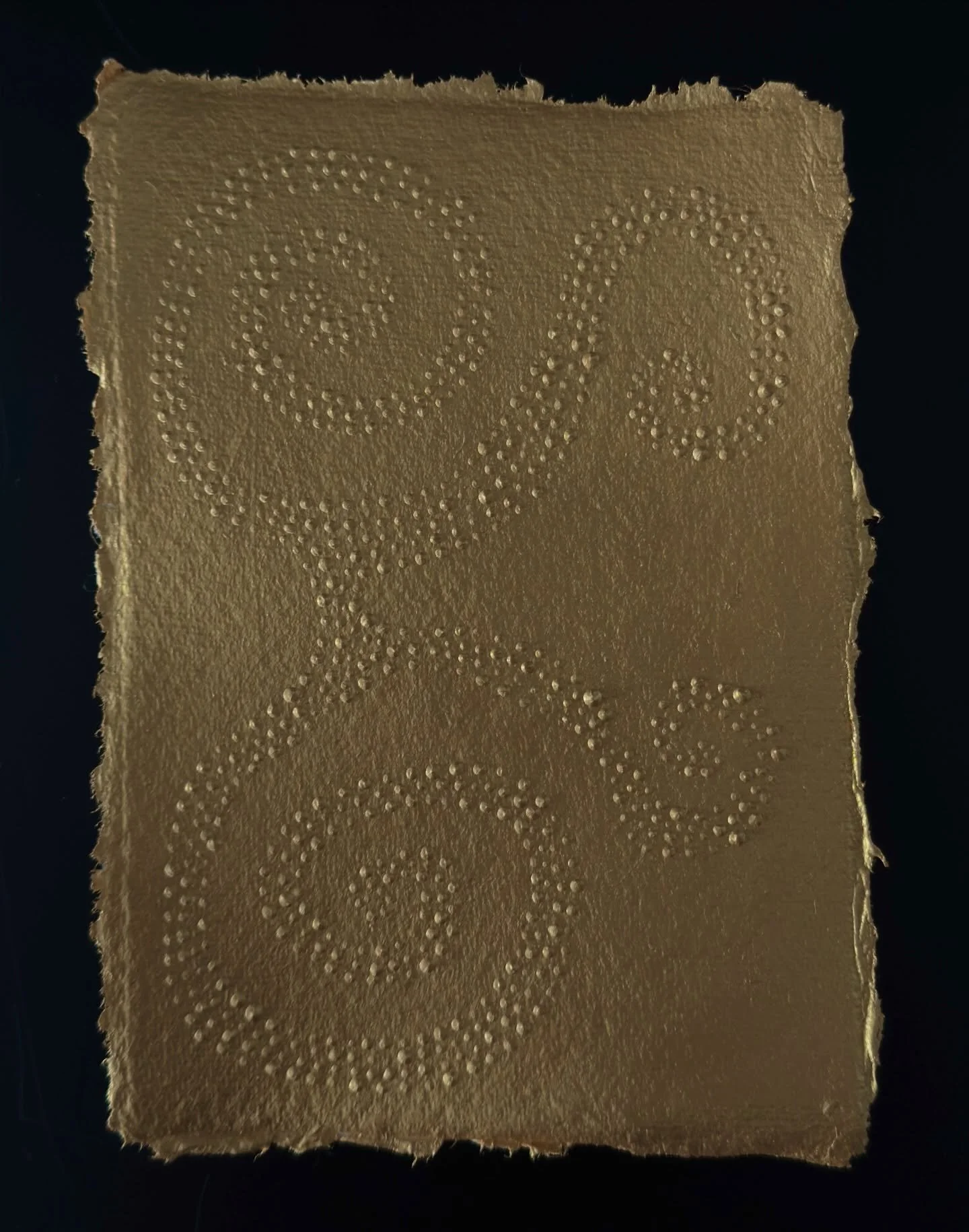 Khadi, Handmade Rag Paper A6, 320g
- &ldquo;Sacred Figure XLVIII&rdquo; 2026

#goldart #caribbeanartist #texturedpainting