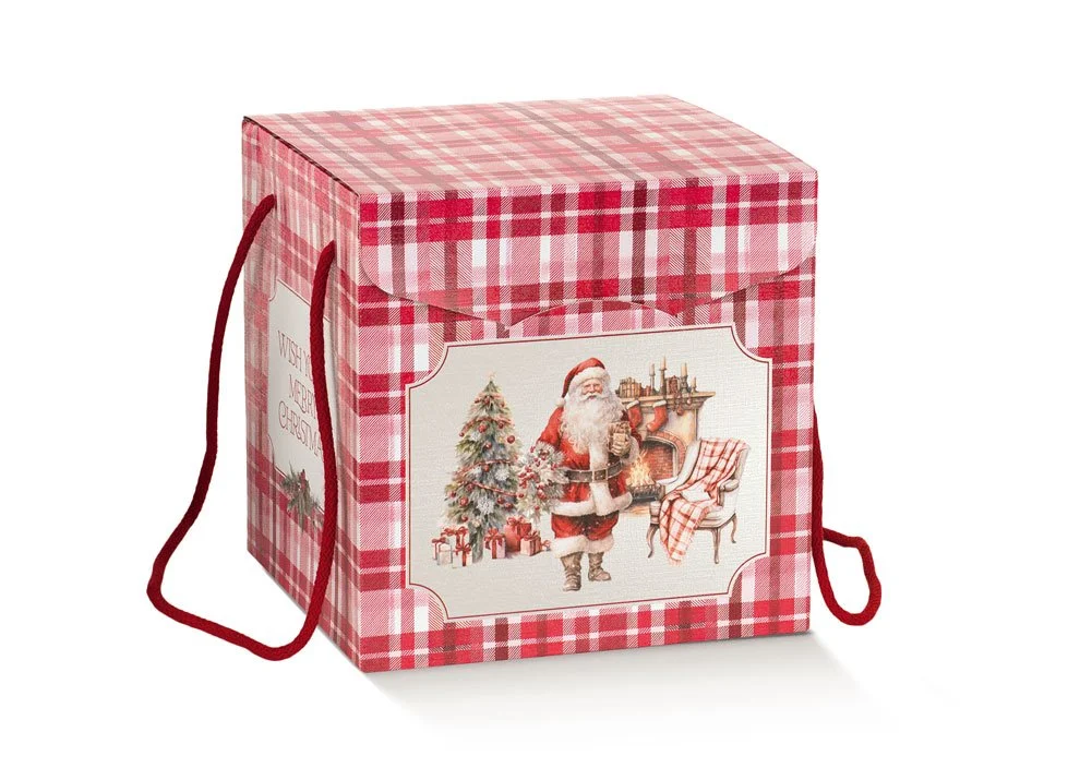 SCATOLA CON CORDINO PER PANETTONE BASSO