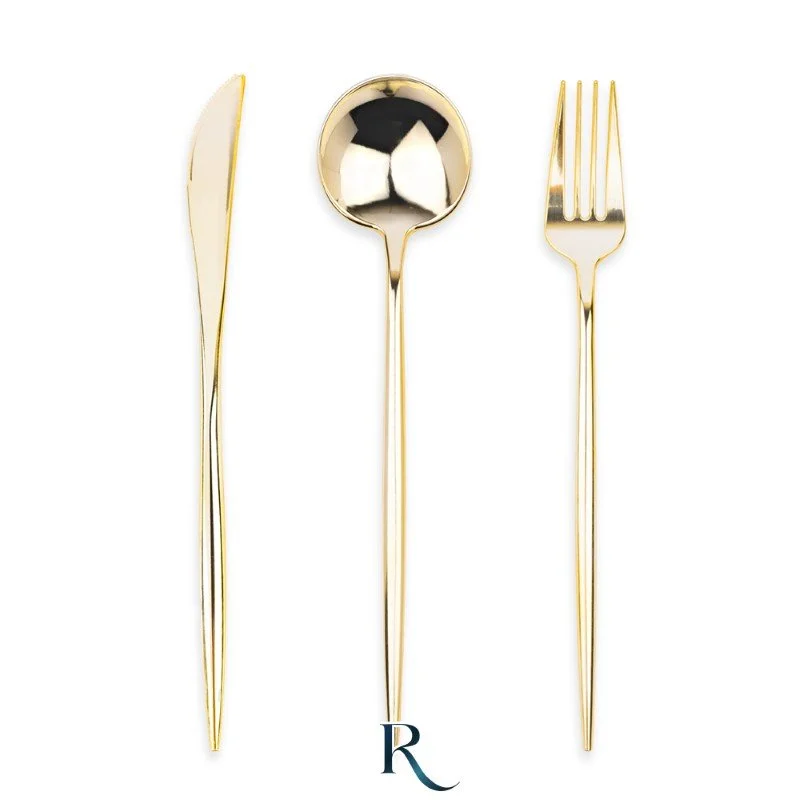 POSATE IN PLASTICA ORO