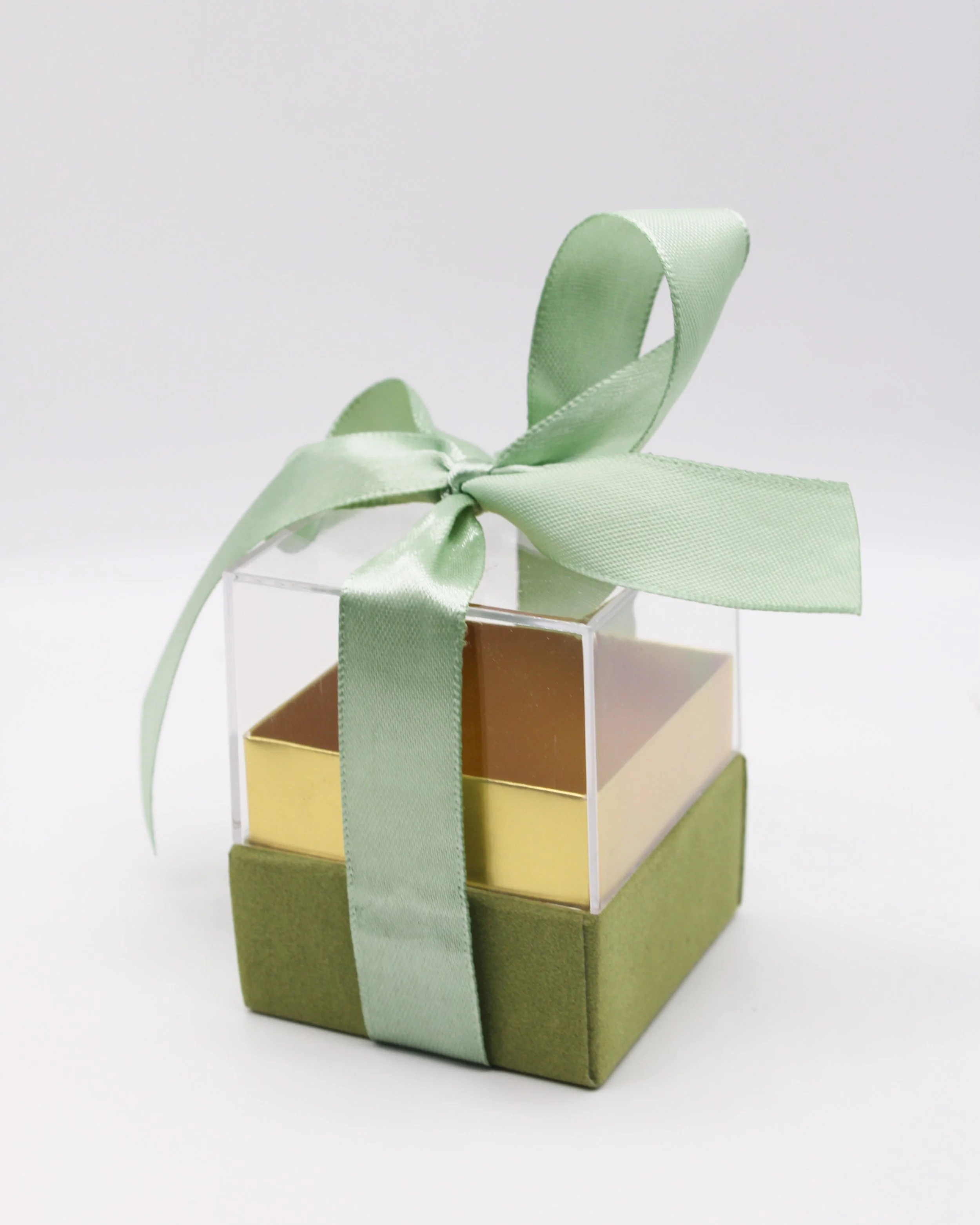 SCATOLINA IN PLEXIGLASS E VELLUTO -  6 PEZZI