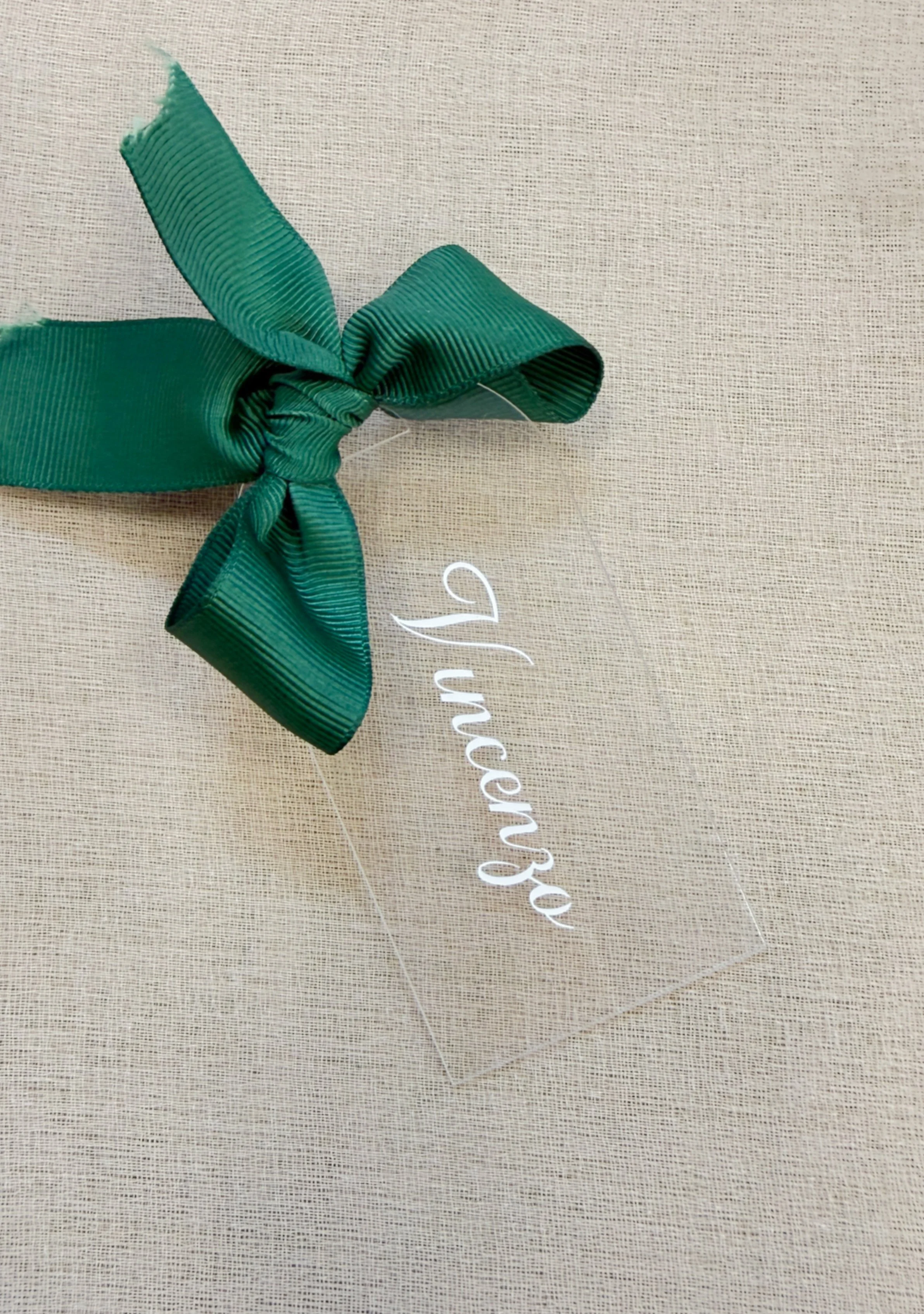 TAG RETTANGOLO TRASPARENTE - 10 PEZZI