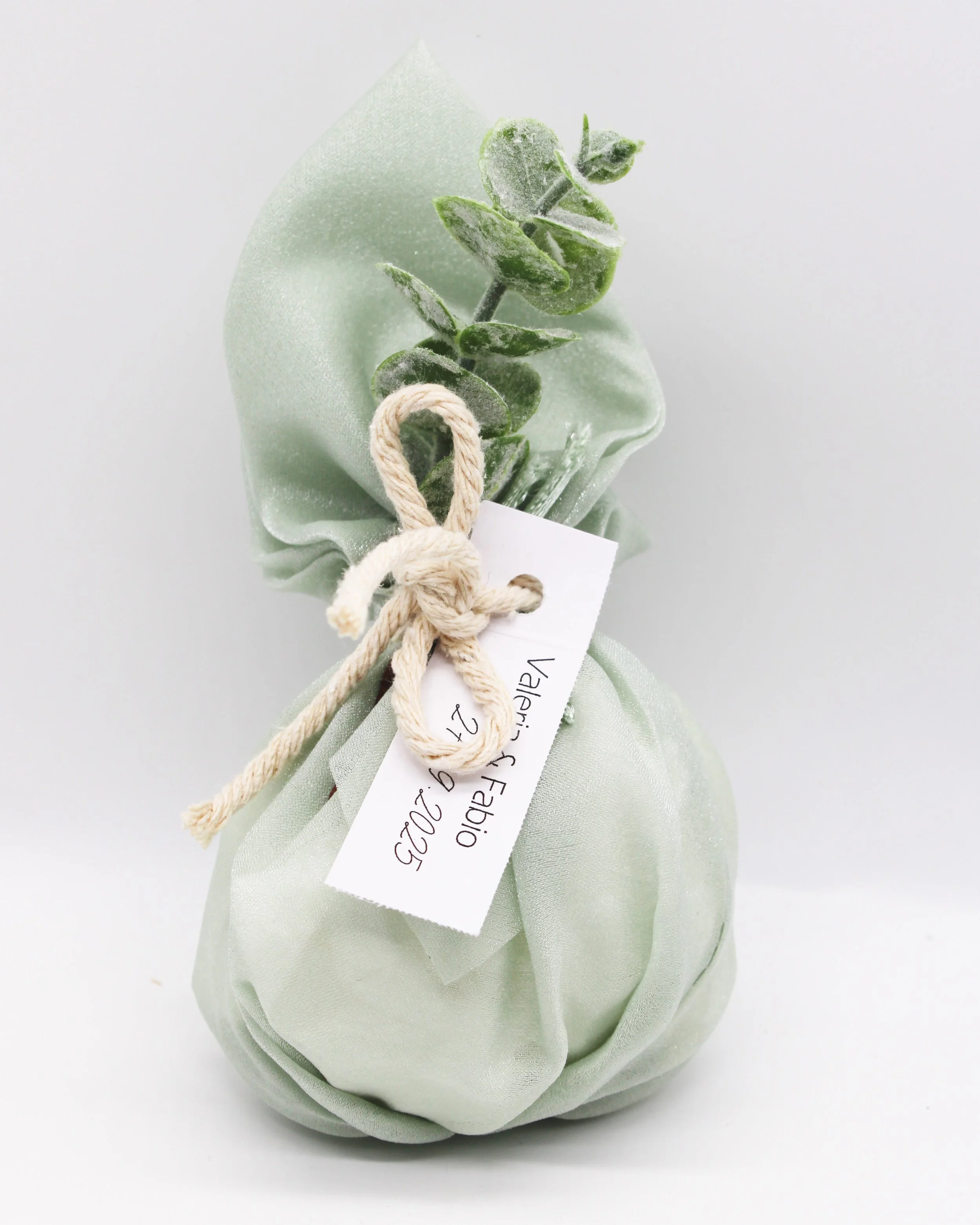 SACCHETTO LUSSO VERDE SALVIA - 12 PEZZI