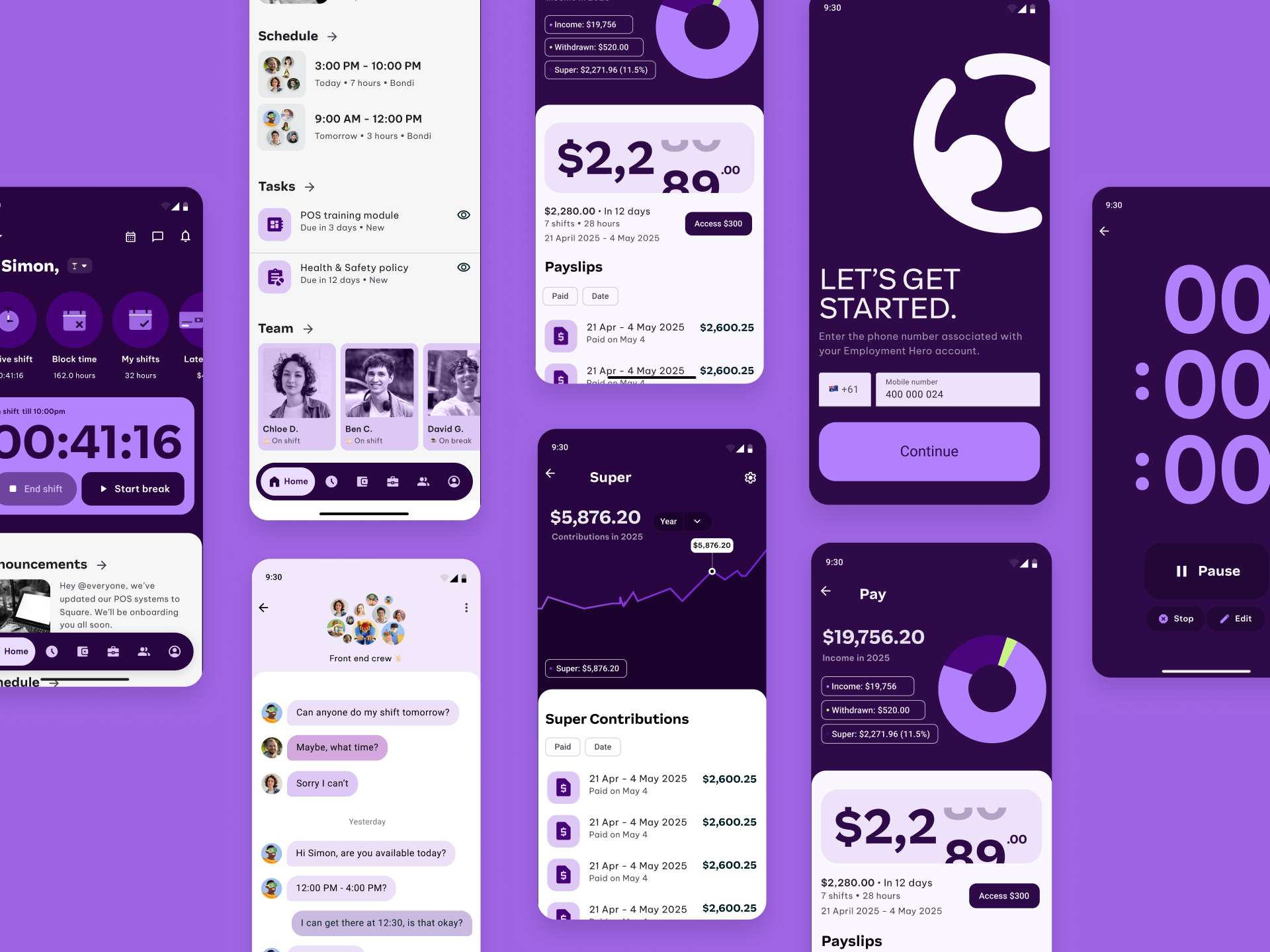 Employment Hero - App Redesign