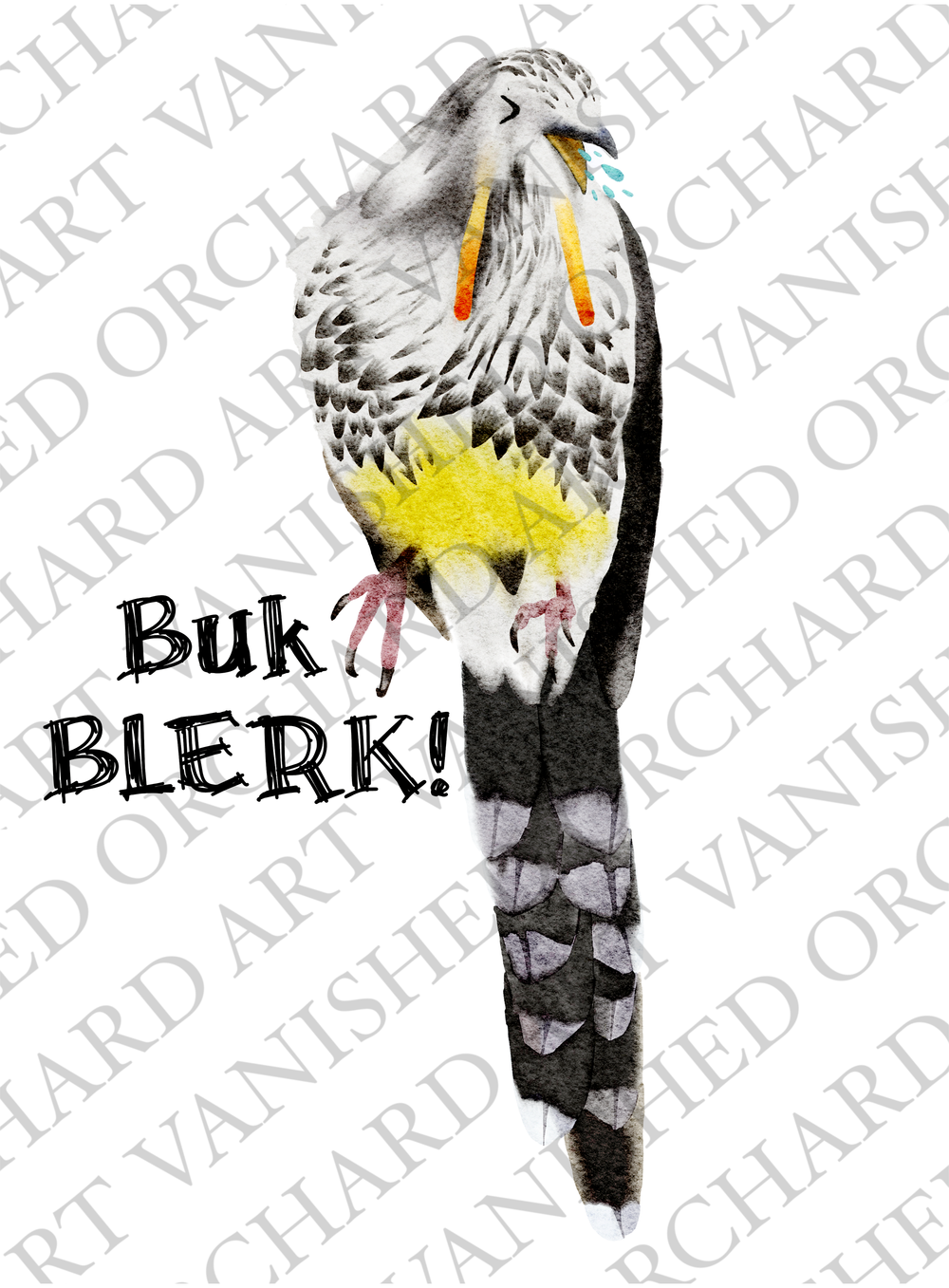 Turbo Chook (Native Hen) Sticker [Waterproof] — Vanished Orchard Art