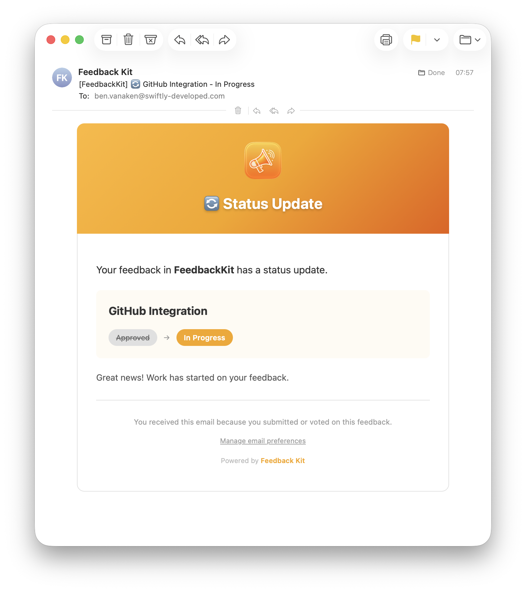 Status Update - In Progress