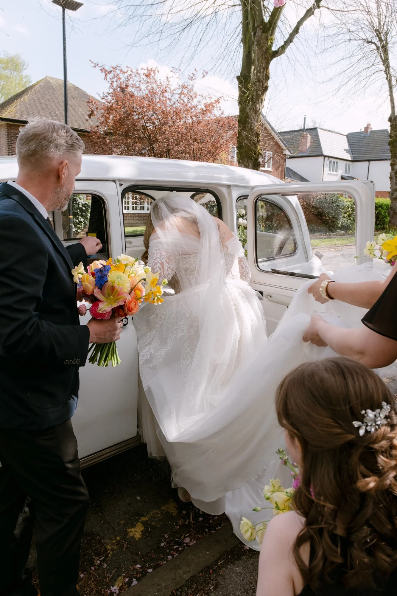 Ally &amp; Mike Rylands Farmhouse Colourful Festival Wedding 
