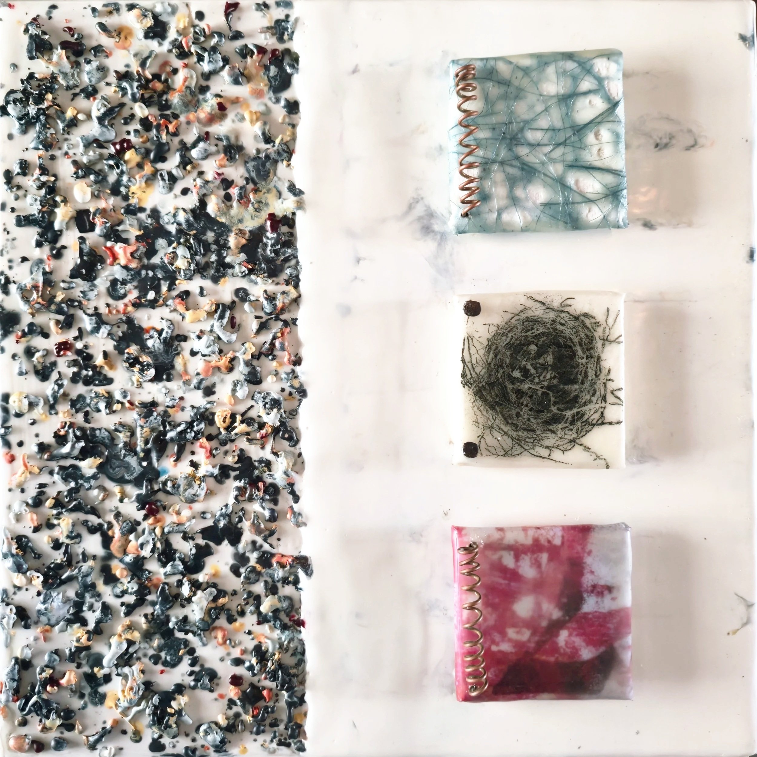 COLLECTION OF THOUGHTS 
10" x 10" Mixed Media on Deep Cradle Board