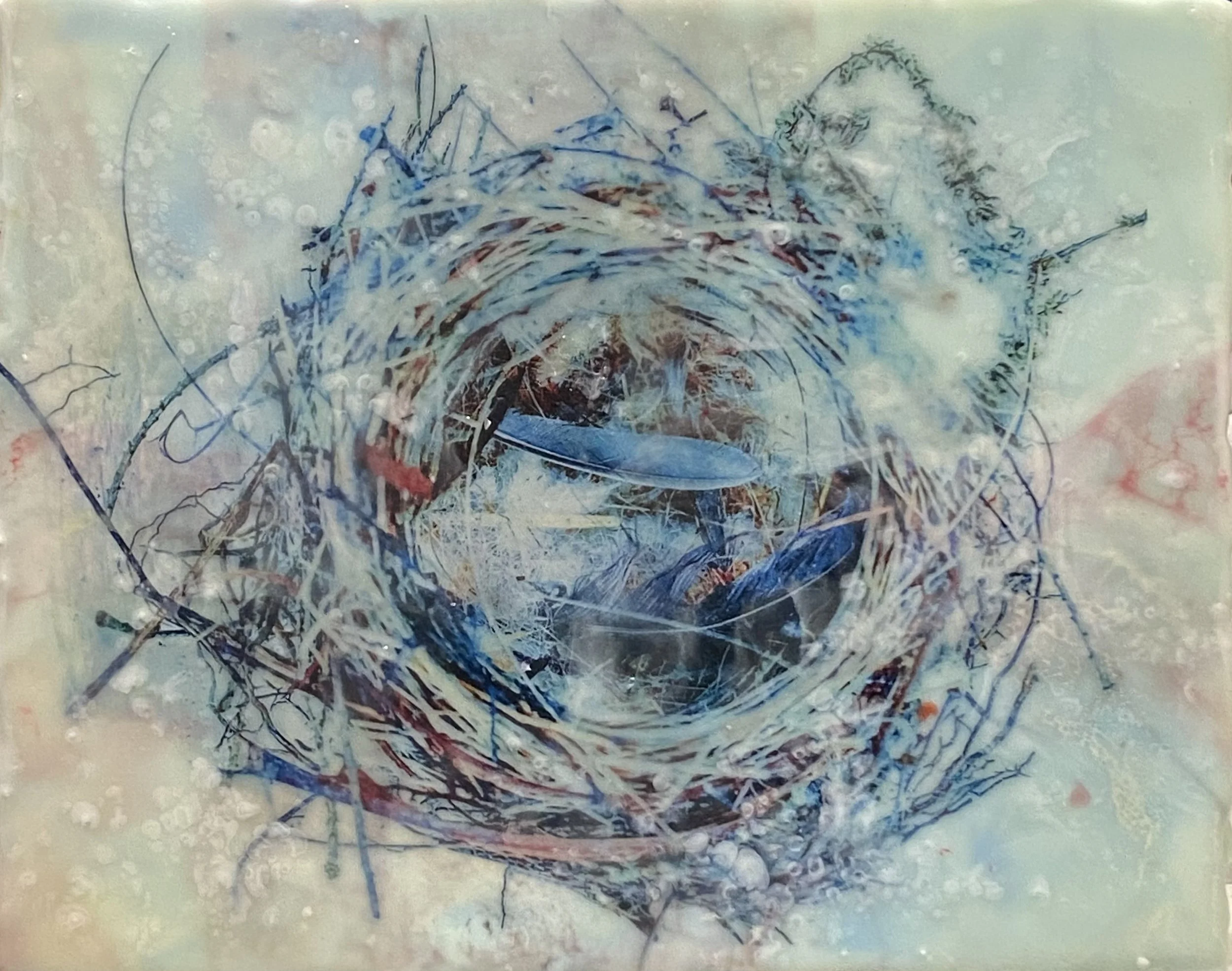 LEFT BEHIND  
10" x 8" Photo Transfer, Encaustic with Shellac on Deep Cradle Board
  SOLD