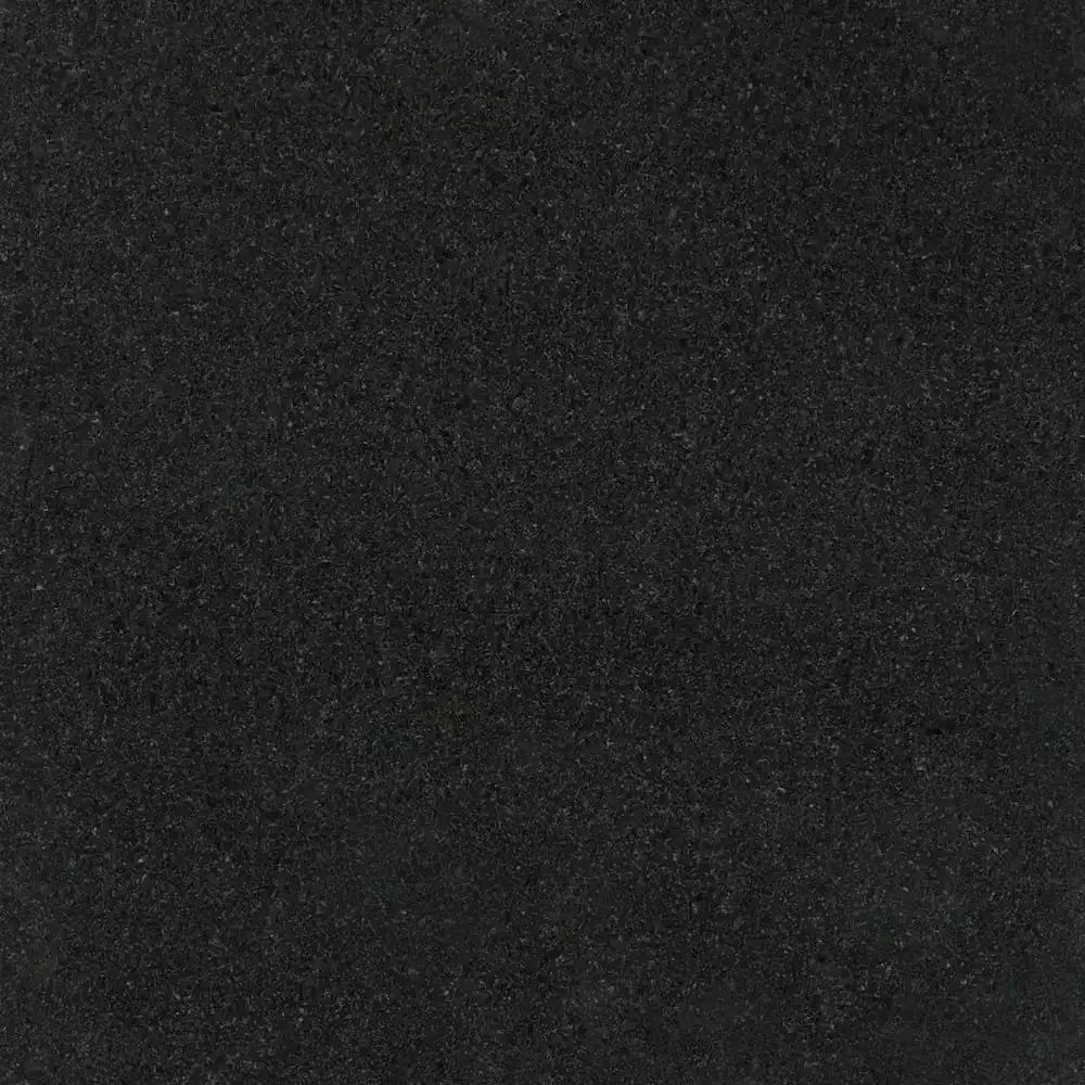 Jet black granite color sample