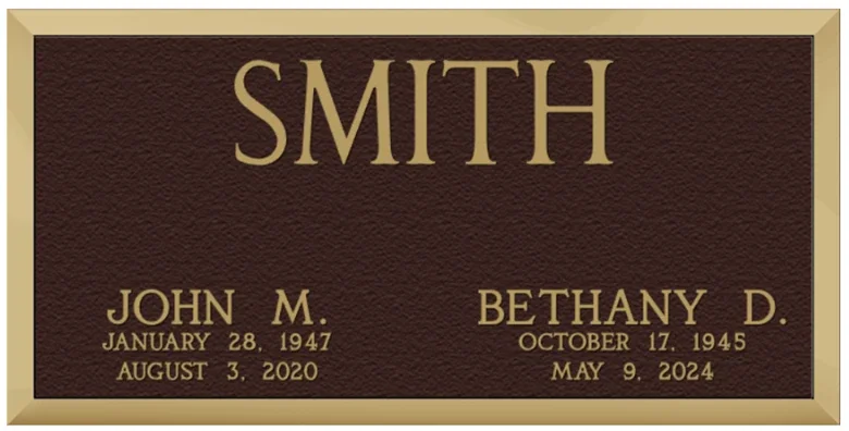 bronze plaque rendering