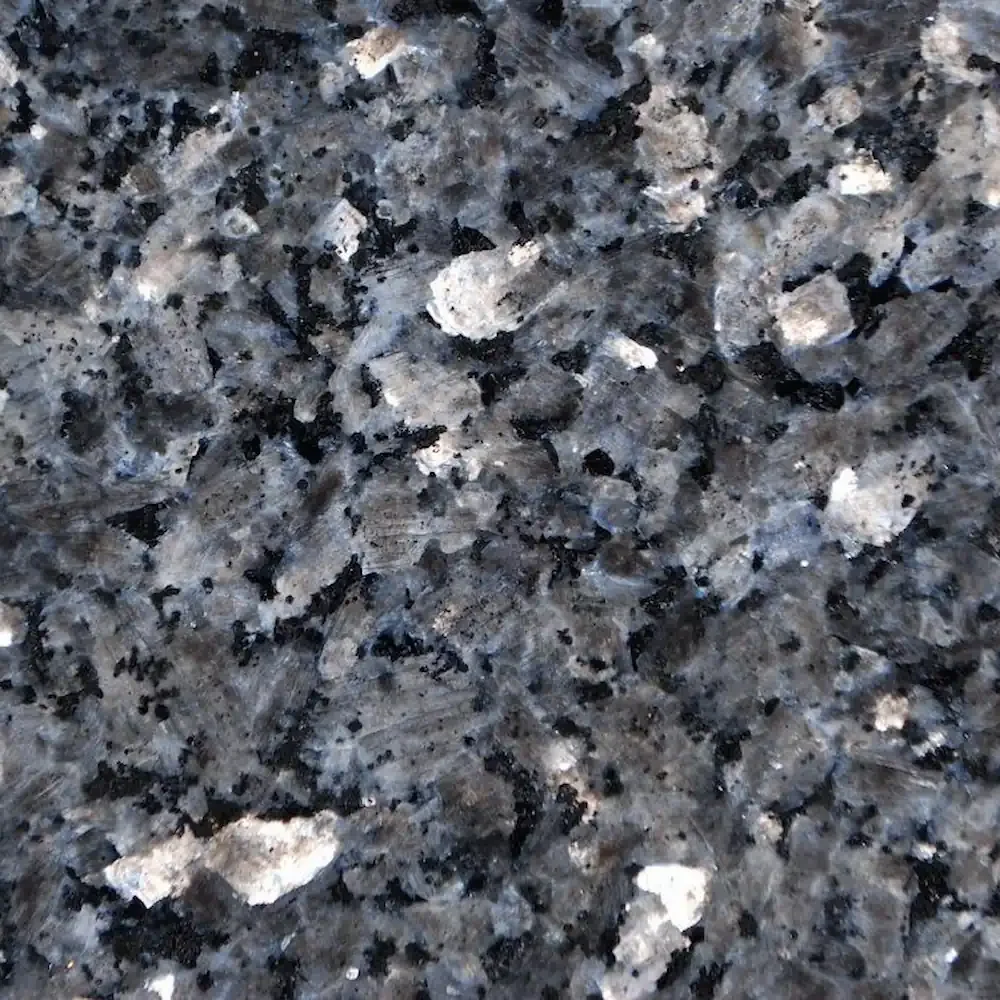 Flakey blue granite color sample