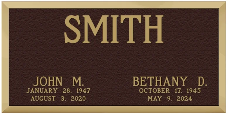 bronze plaque rendering