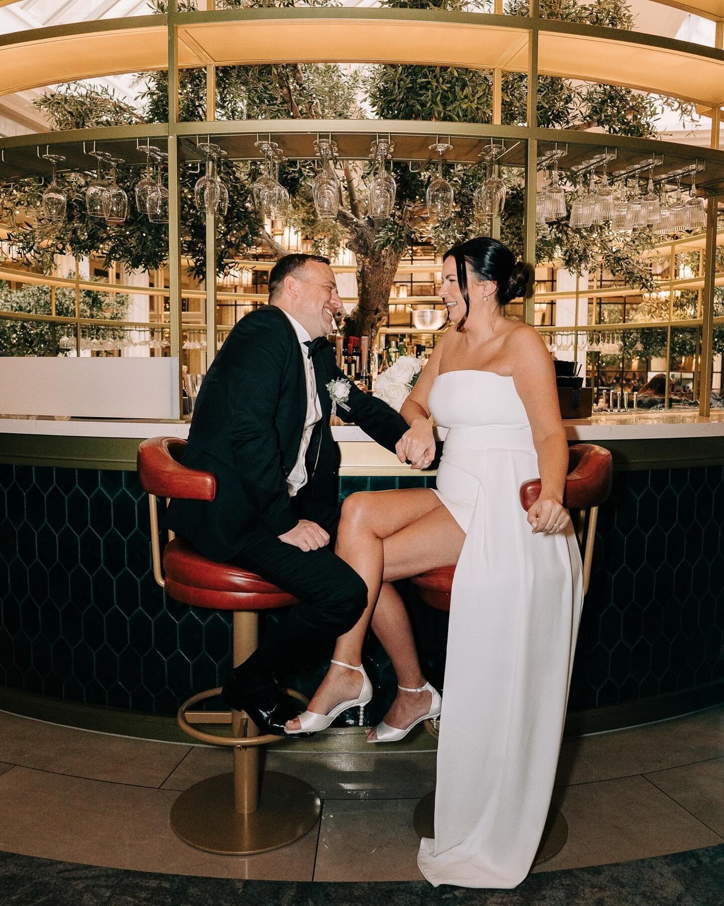 Sophie &amp; Dave part two! 

Im loving the city chic vibes of their day! 

City centre weddings do fill my heart with absolute joy, you can&rsquo;t beat an urban background.

Dress @nadinemerabi 
Shoes @lipsylondon 
Suit @boss