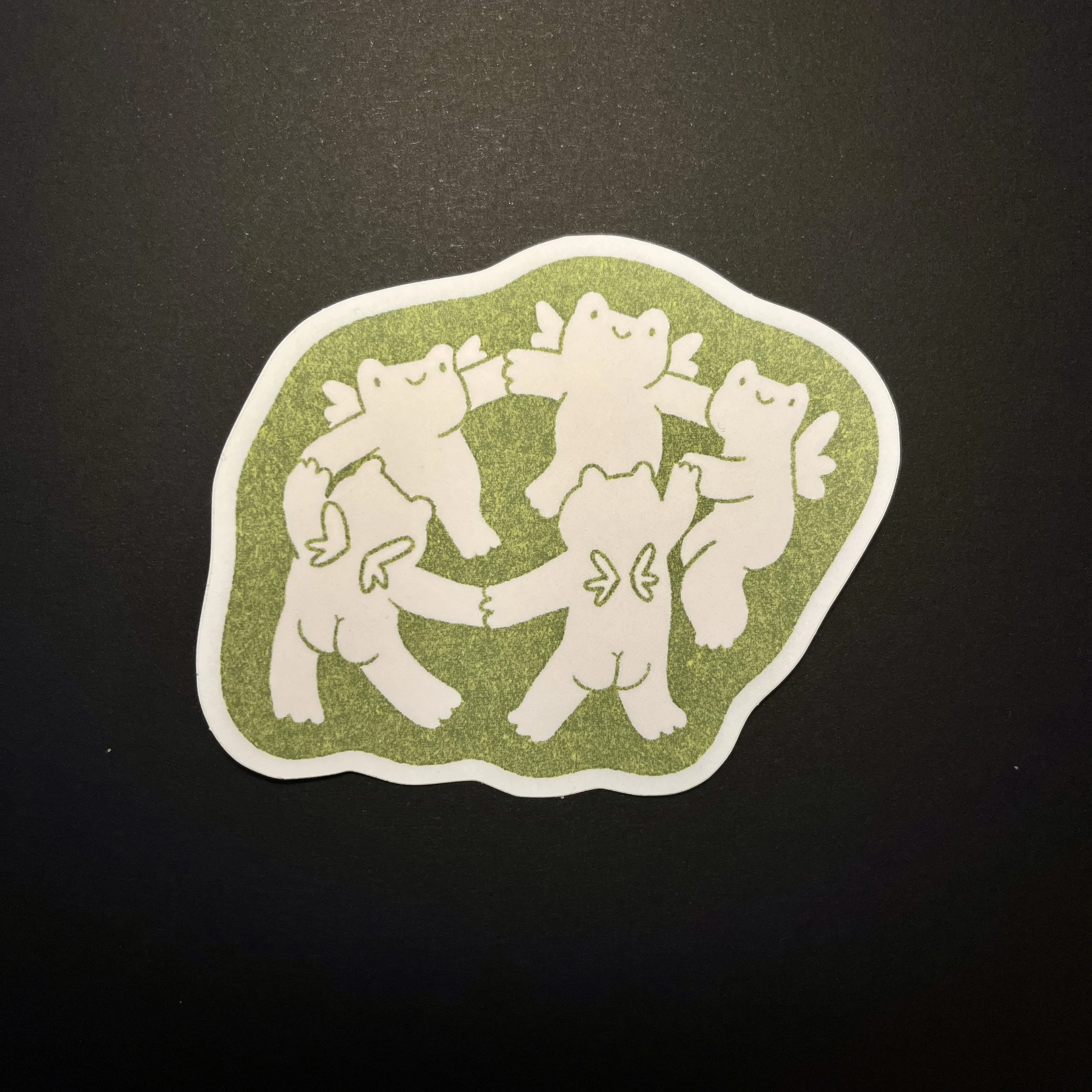 Frog Circle Sticker