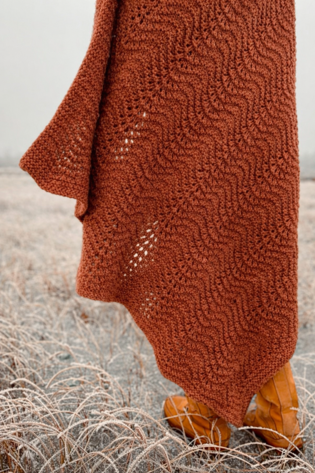 Unspun Icelandic Wool Blanket Rusty Red
