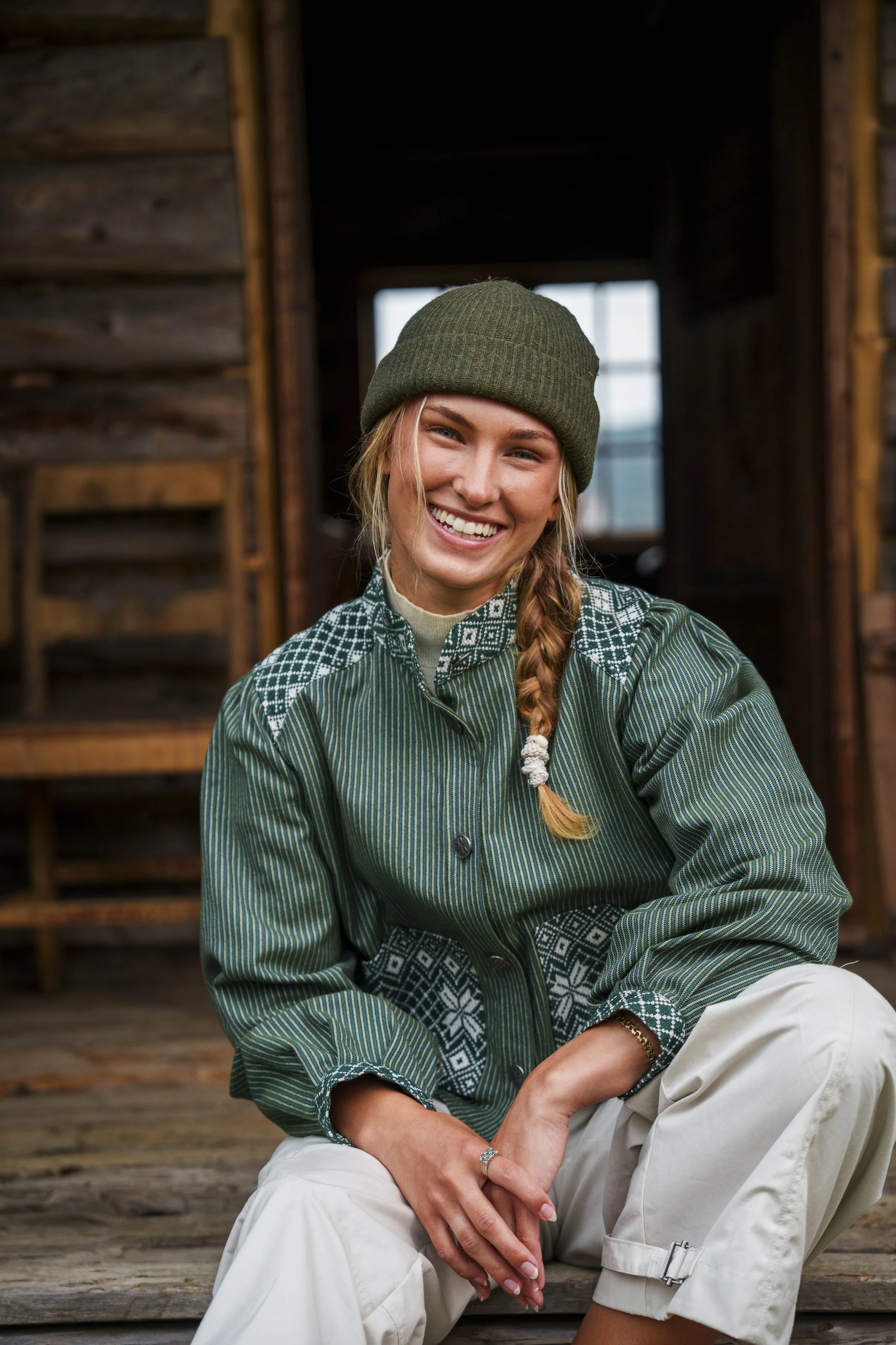 Arv Recut Jacket Split Green