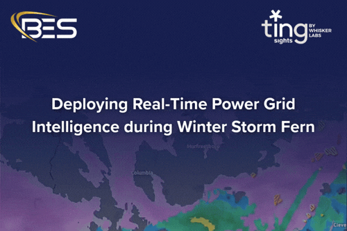 Deploying real-time power grid intelligence during Winter Storm Fern — BES and Ting Insights partnership delivering outage data to emergency managers.