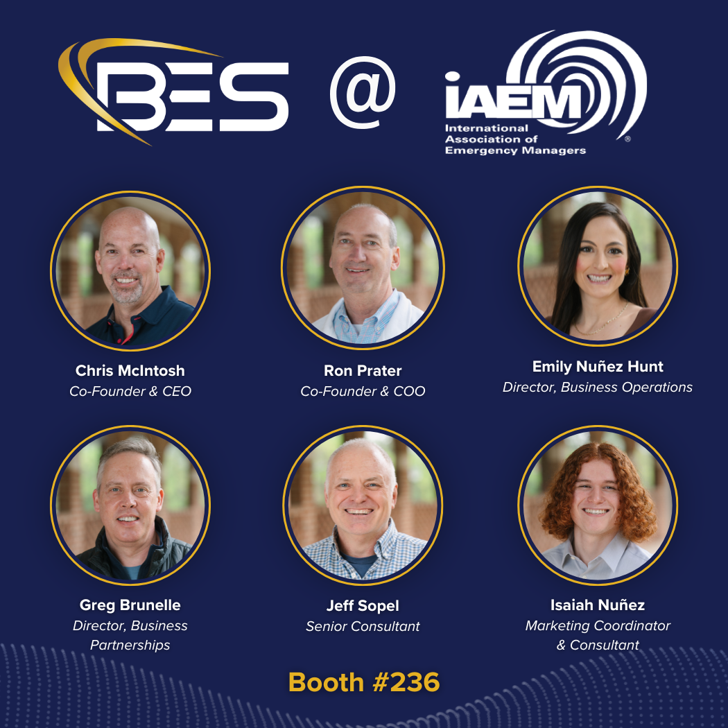 BES enters IAEM 2025 as a Driving Partner and host of the President's Reception — visit Booth 236 in Louisville.