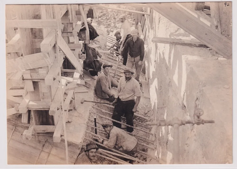 Lawrence also documented construction