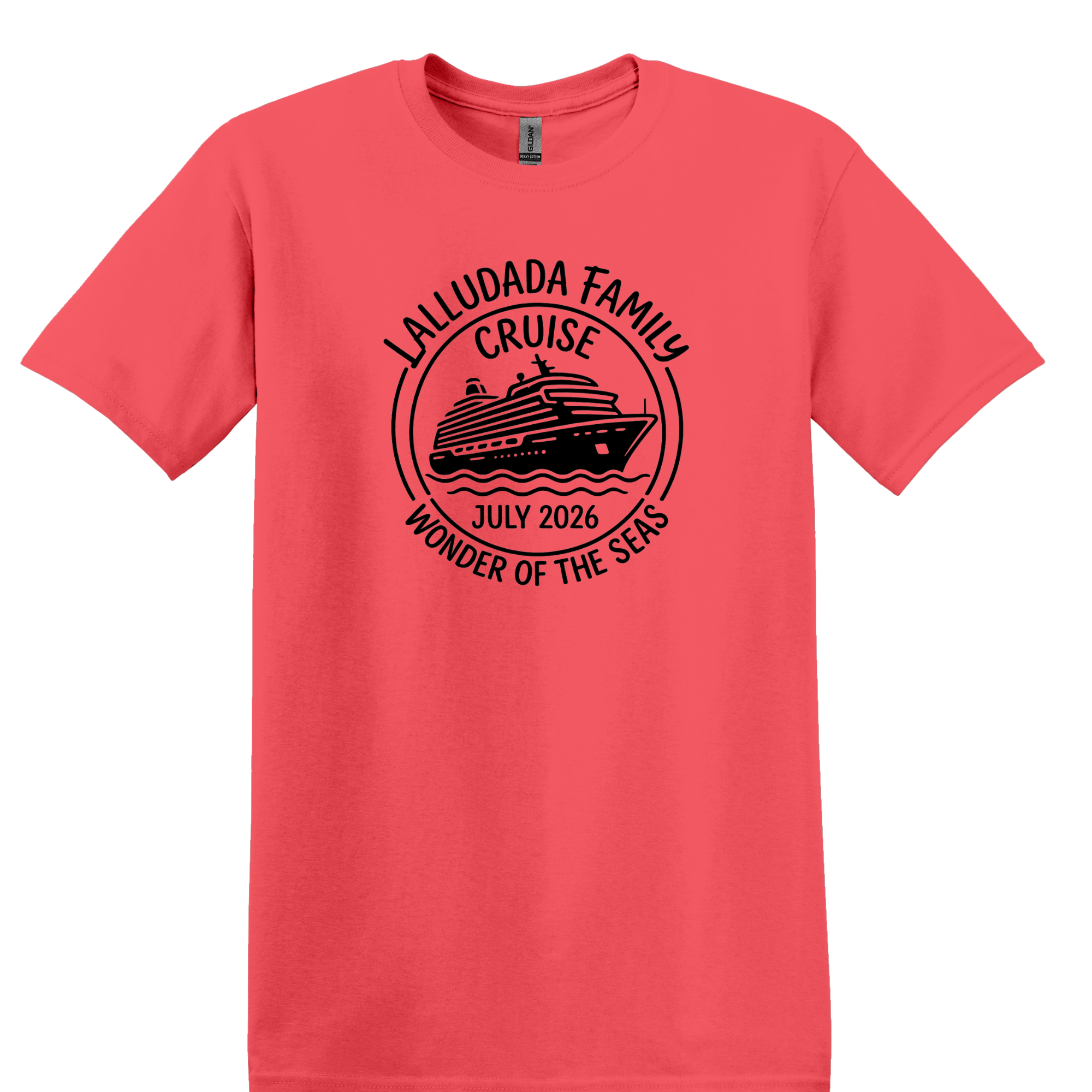Lalludada Family Shirt-Coral Silk