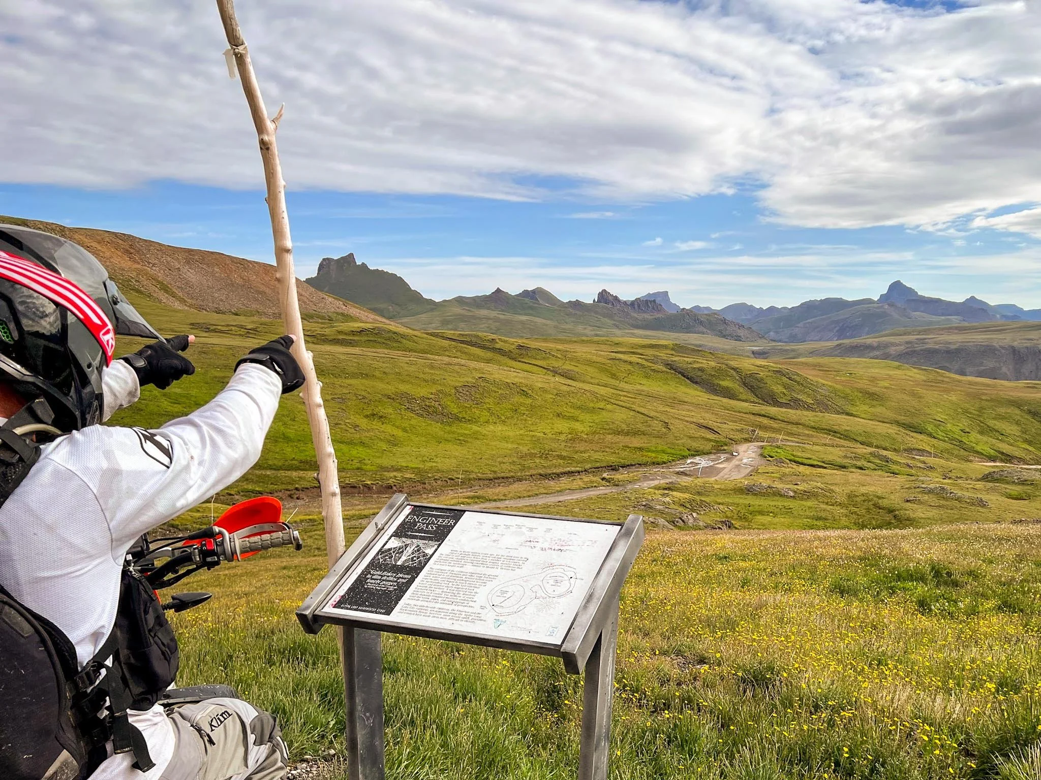 Colorado motorcycle tour riding through high mountain pass