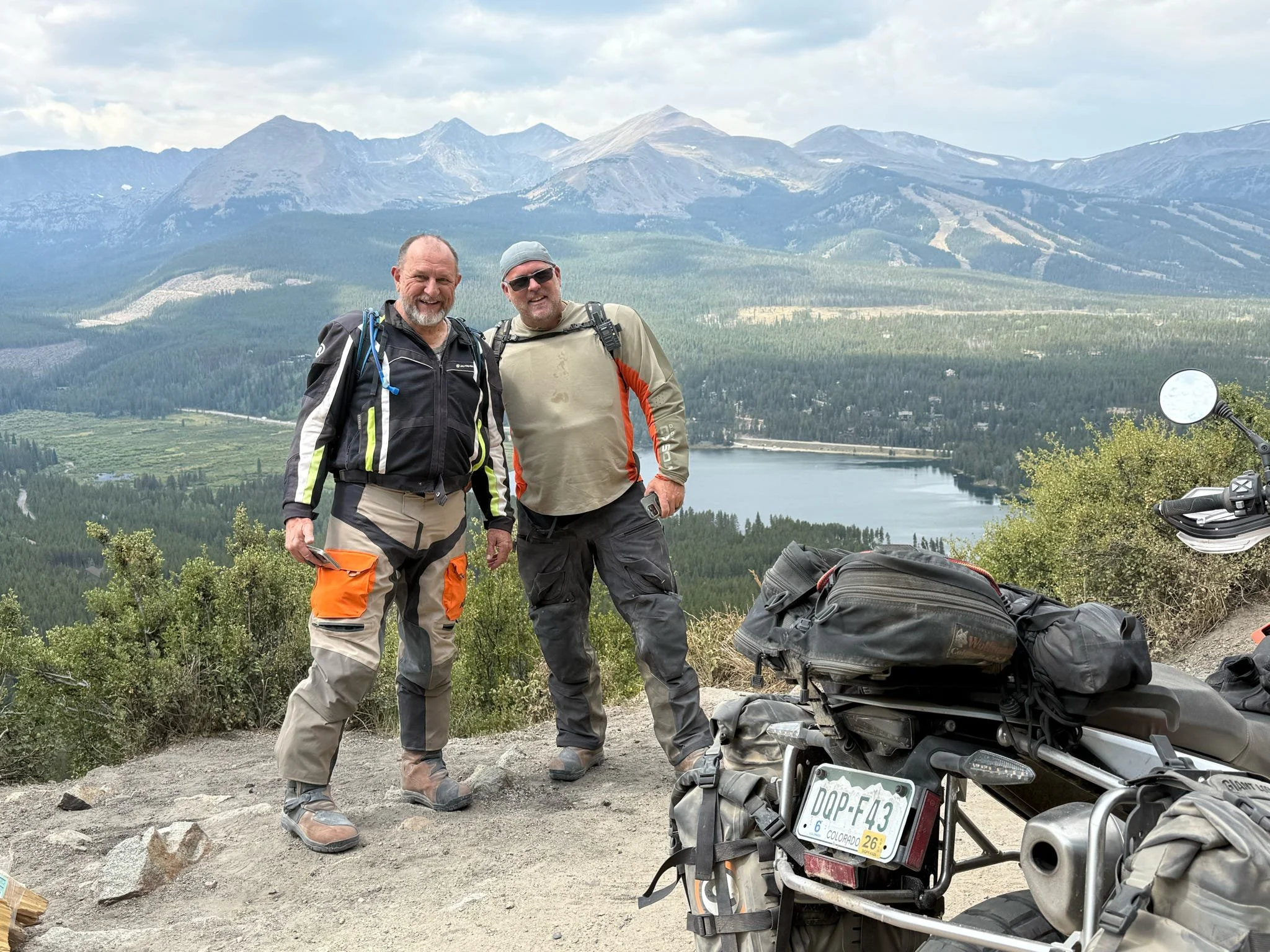 Colorado motorcycle tour riding through high mountain pass