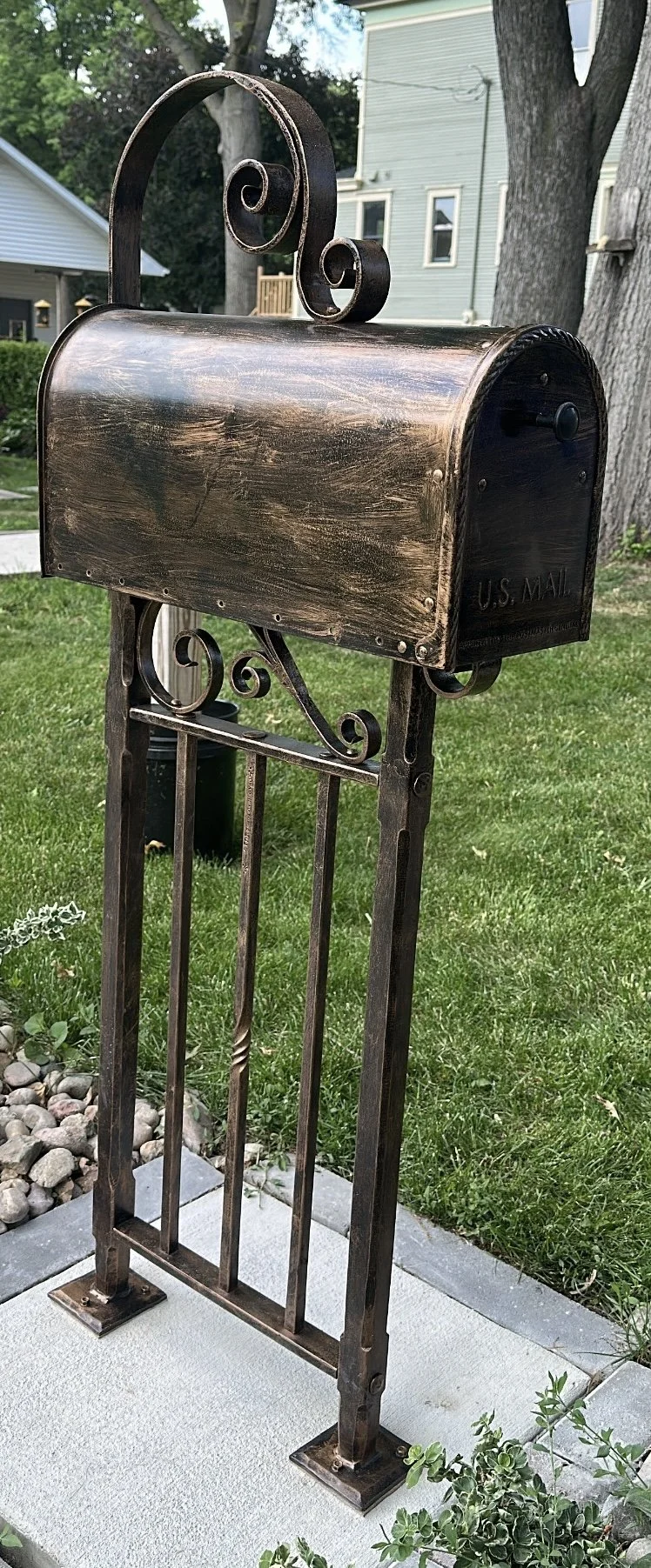 Custom mailbox to match 1880s styled railings