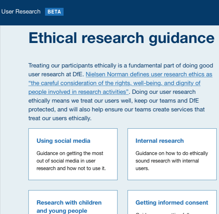 Setting Research Standards