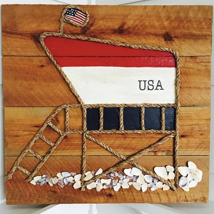 The Wedge Lifeguard Tower on Vintage Wood by Shannon Wadsworth