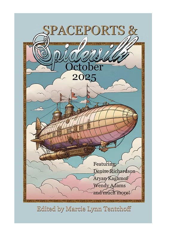 Cover of Oct 2025 anthology from Spaceports & Spidersilk