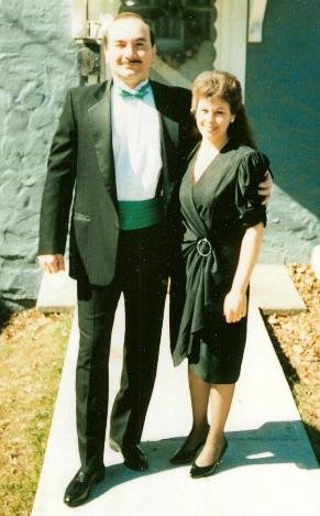 Diane and I on St. Patrick's Day in 1991. Best man at my best friends wedding.